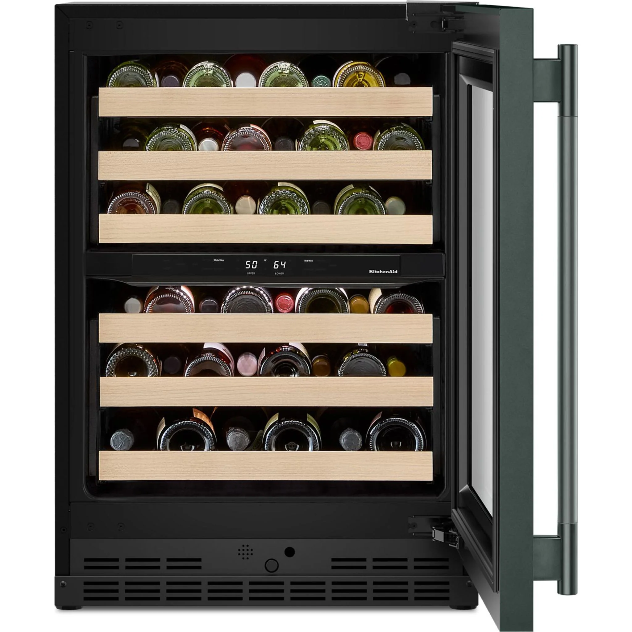 KitchenAid 24" Undercounter Wine Cellar with Full-Extension Wood-Front Racks - Juniper (KUWR524SJP) - Image 8