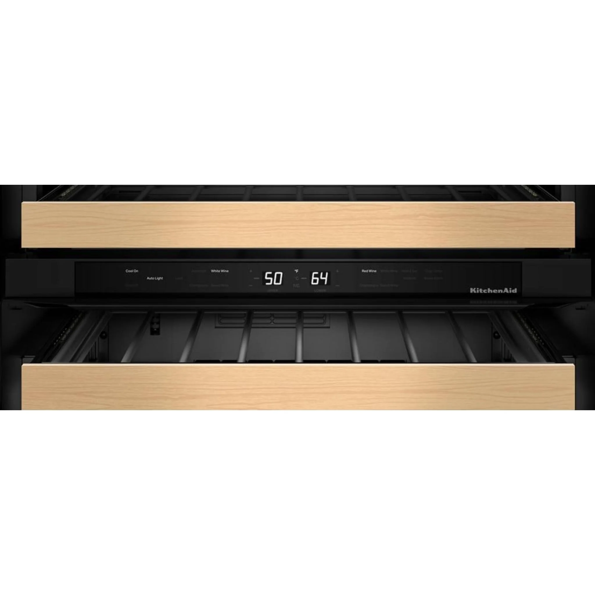 KitchenAid 24" Undercounter Wine Cellar with Full-Extension Wood-Front Racks - PrintShield™ Stainless Finish (KUWR524SPS) - Image 10