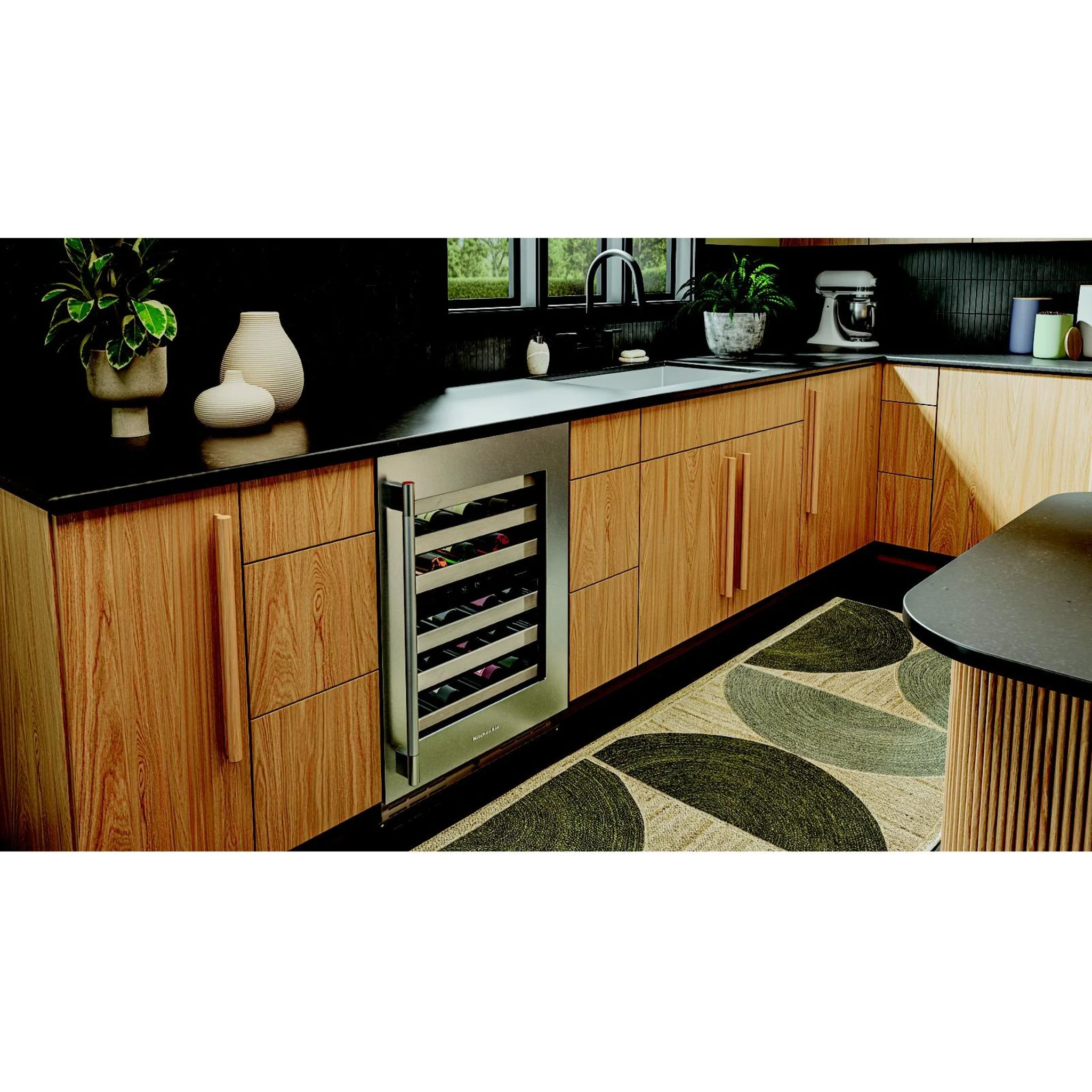 KitchenAid 24" Undercounter Wine Cellar with Full-Extension Wood-Front Racks - PrintShield™ Stainless Finish (KUWR524SPS) - Image 3