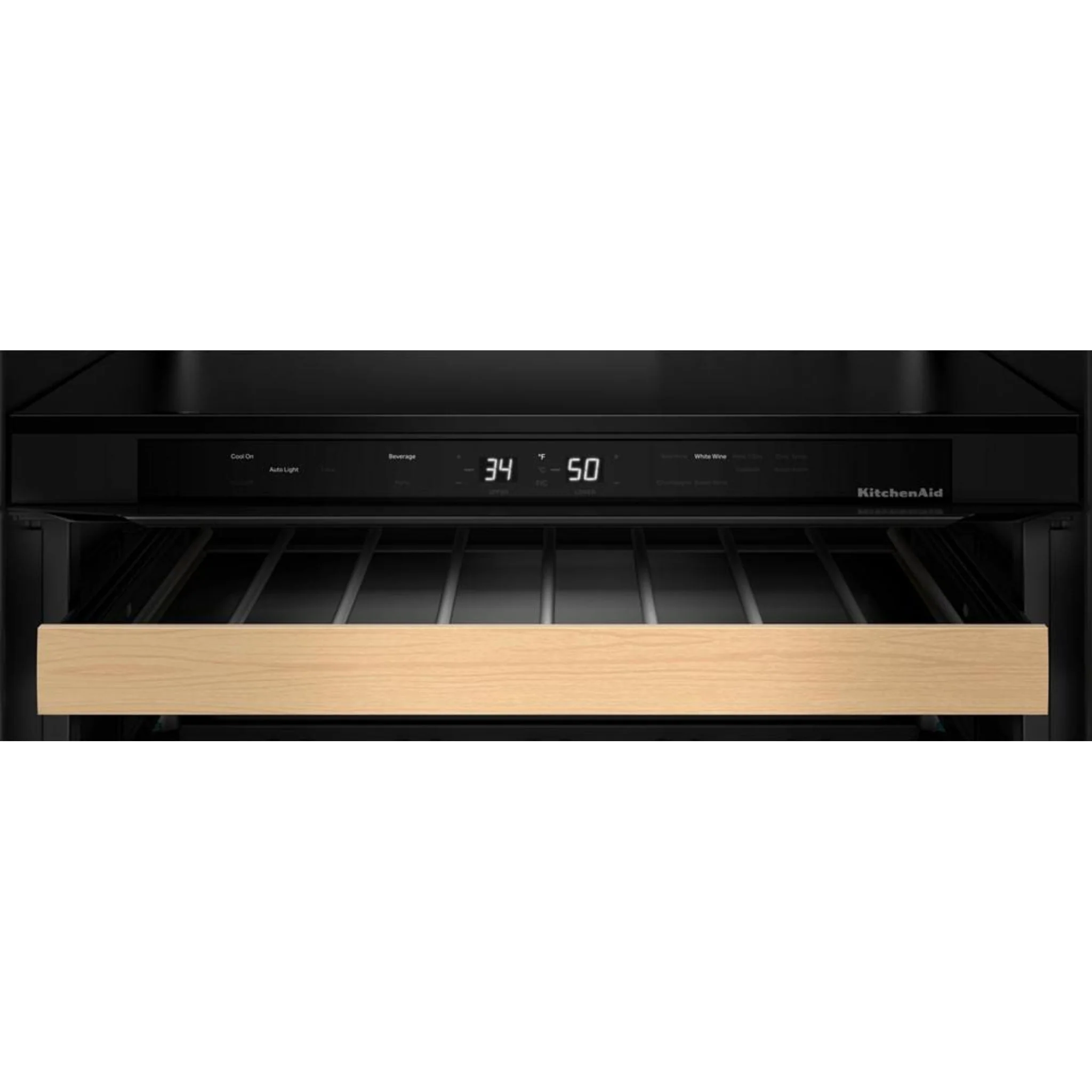 KitchenAid 24" Undercounter Wine Cellar with Full-Extension Wood-Front Racks - PrintShield™ Stainless Finish (KUWR524SPS) - Image 7
