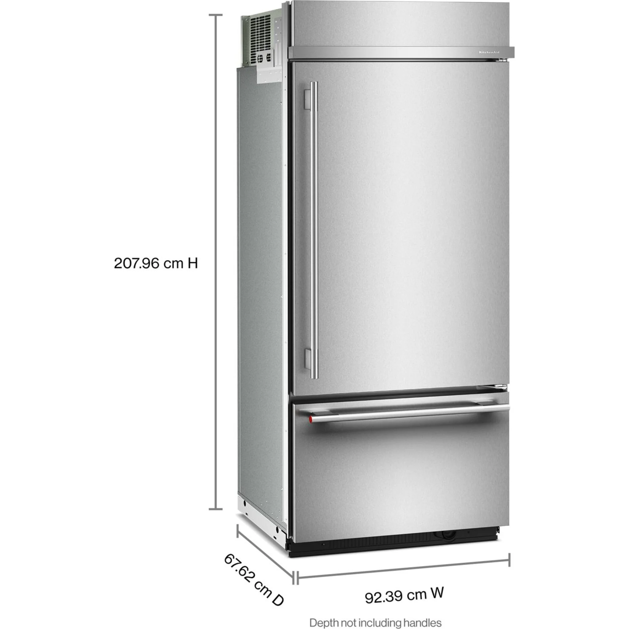 KitchenAid 20.8 Cu. Ft. 36" Built-In Bottom Mount Refrigerator with Platinum Interior -Stainless Steel with PrintShield™ Finish (KBBR336SPS) - Image 16