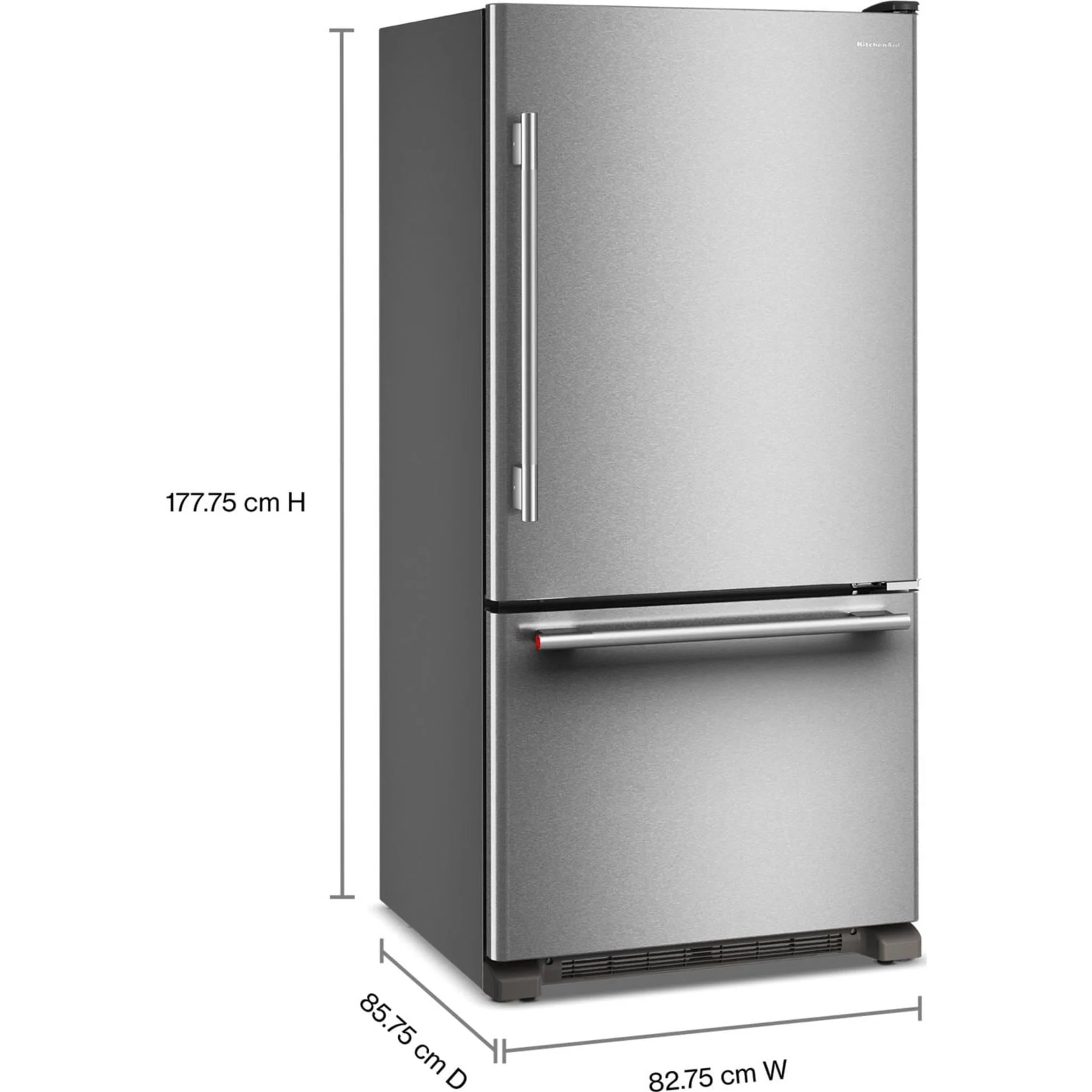 KitchenAid 22 Cu. Ft. 33-Inch Standard-Depth Bottom Mount Refrigerator with Right Door Swing - PrintShield Stainless (KRBR133SPS) - Image 15