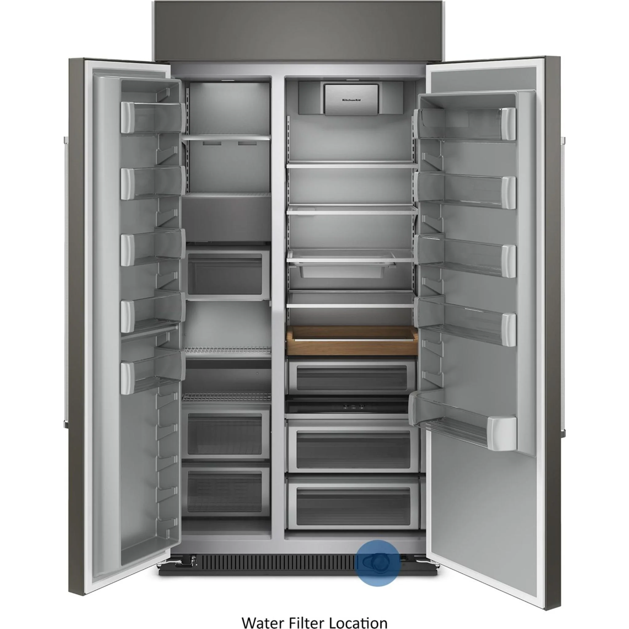 KitchenAid 25.5 Cu Ft. 42" Built-In Side-by-Side Refrigerator with Panel-Ready Doors - Panel Ready (KBSN702MPA) - Image 42
