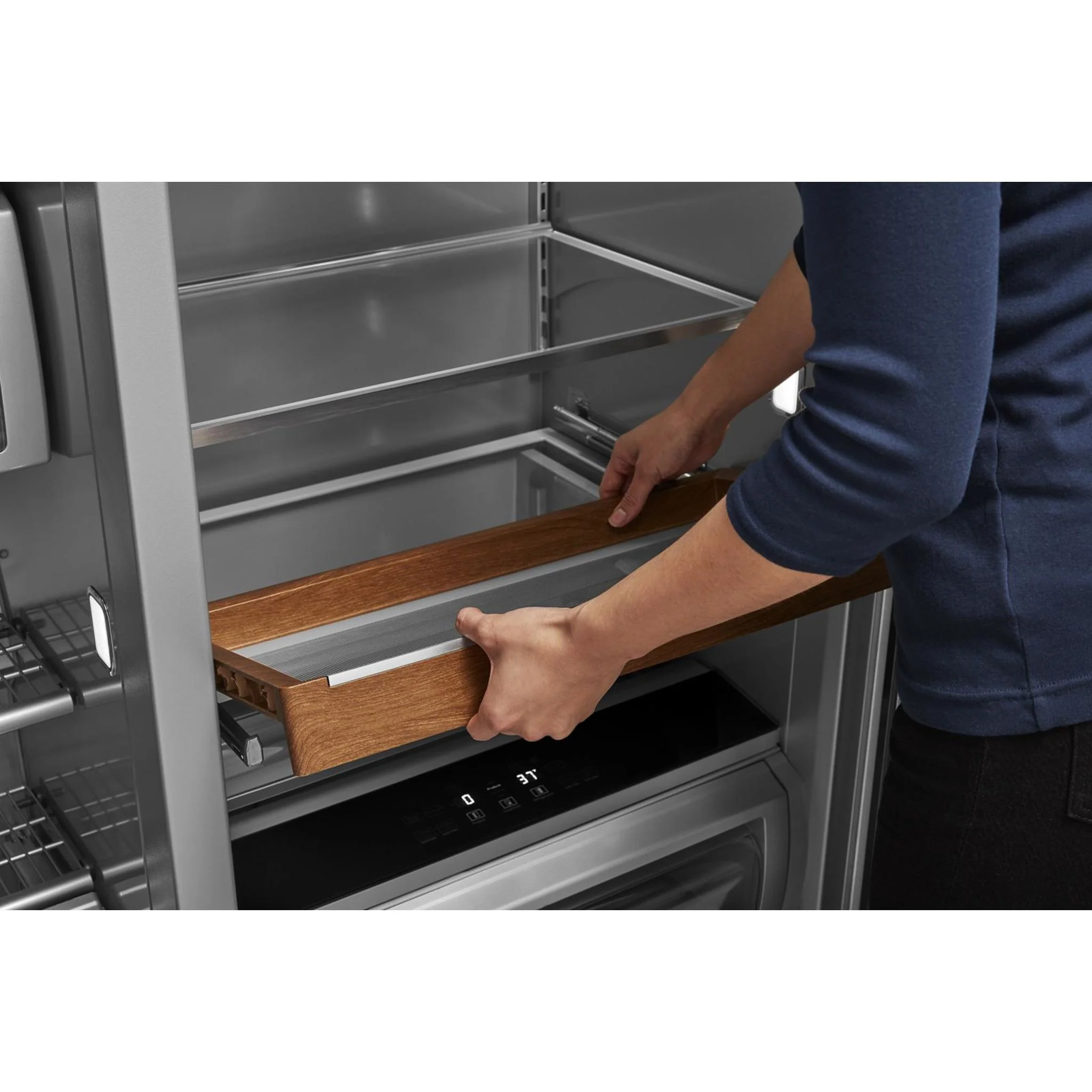KitchenAid 30 cu.ft. 48"" Built-In Side-by-Side Refrigerator with Panel-Ready Doors - Panel Ready (KBSN708MPA) - Image 8
