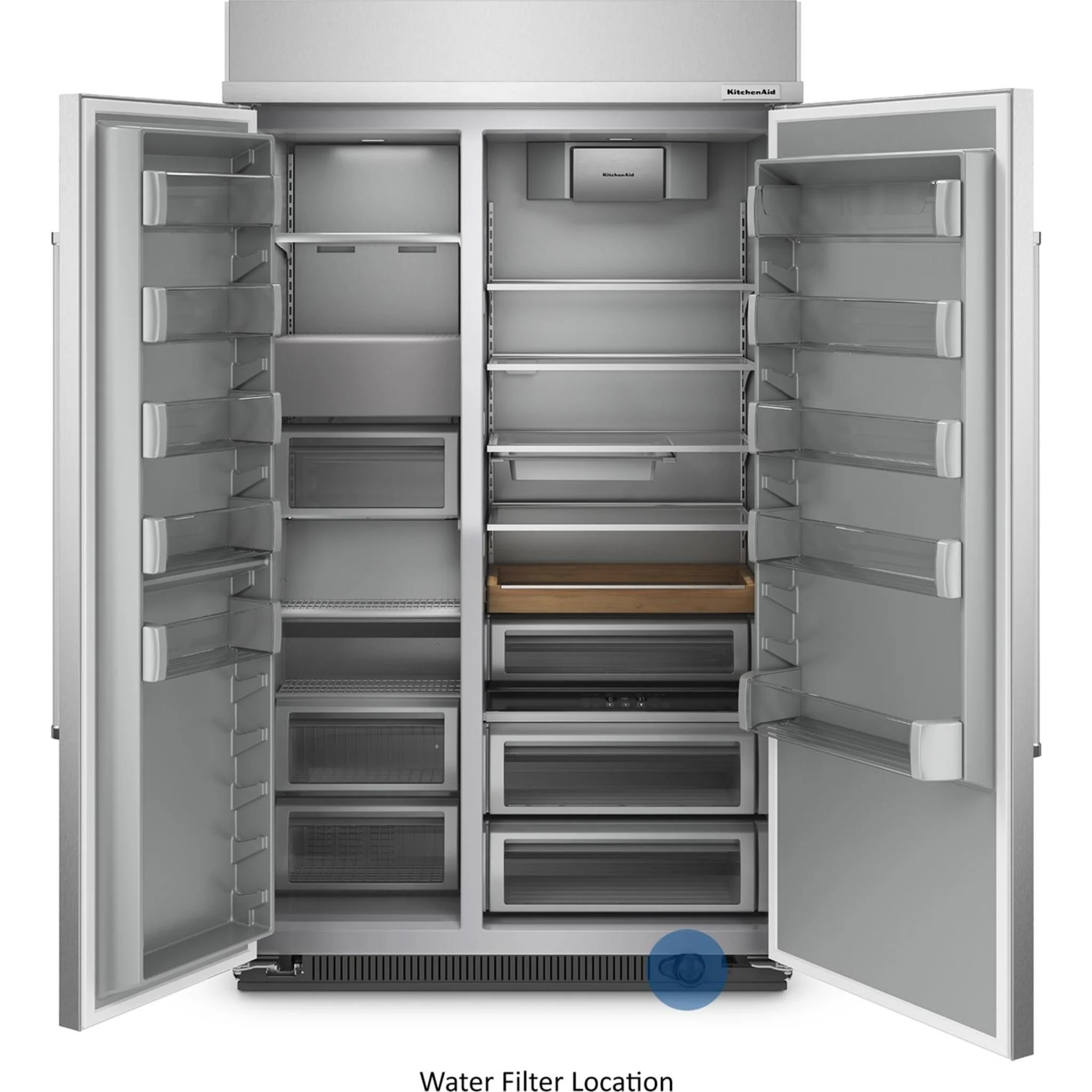 KitchenAid 30 cu.ft. 48" Built-In Side-by-Side Refrigerator with PrintShield Finish - Stainless Steel with PrintShield™ Finish (KBSN708MPS) - Image 21