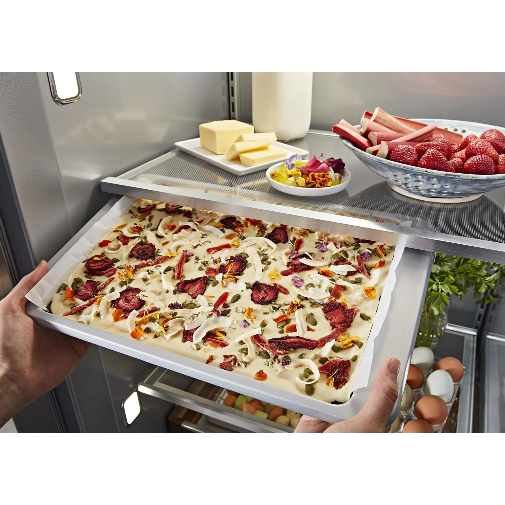 KitchenAid 30 cu.ft. 48" Built-In Side-by-Side Refrigerator with PrintShield Finish - Stainless Steel with PrintShield™ Finish (KBSN708MPS) - Image 4