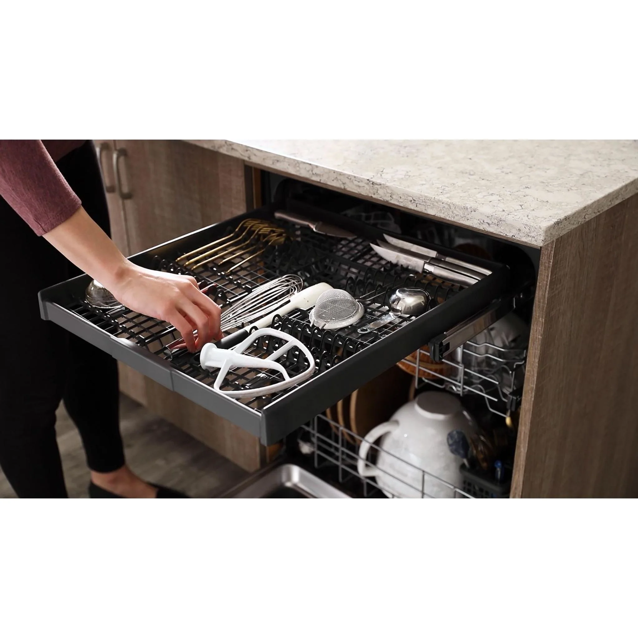 KitchenAid Third Level Utensil Rack Dishwasher with 30+ Total Wash Jets, 47 dBA -White (KDFS224SWH) - Image 21