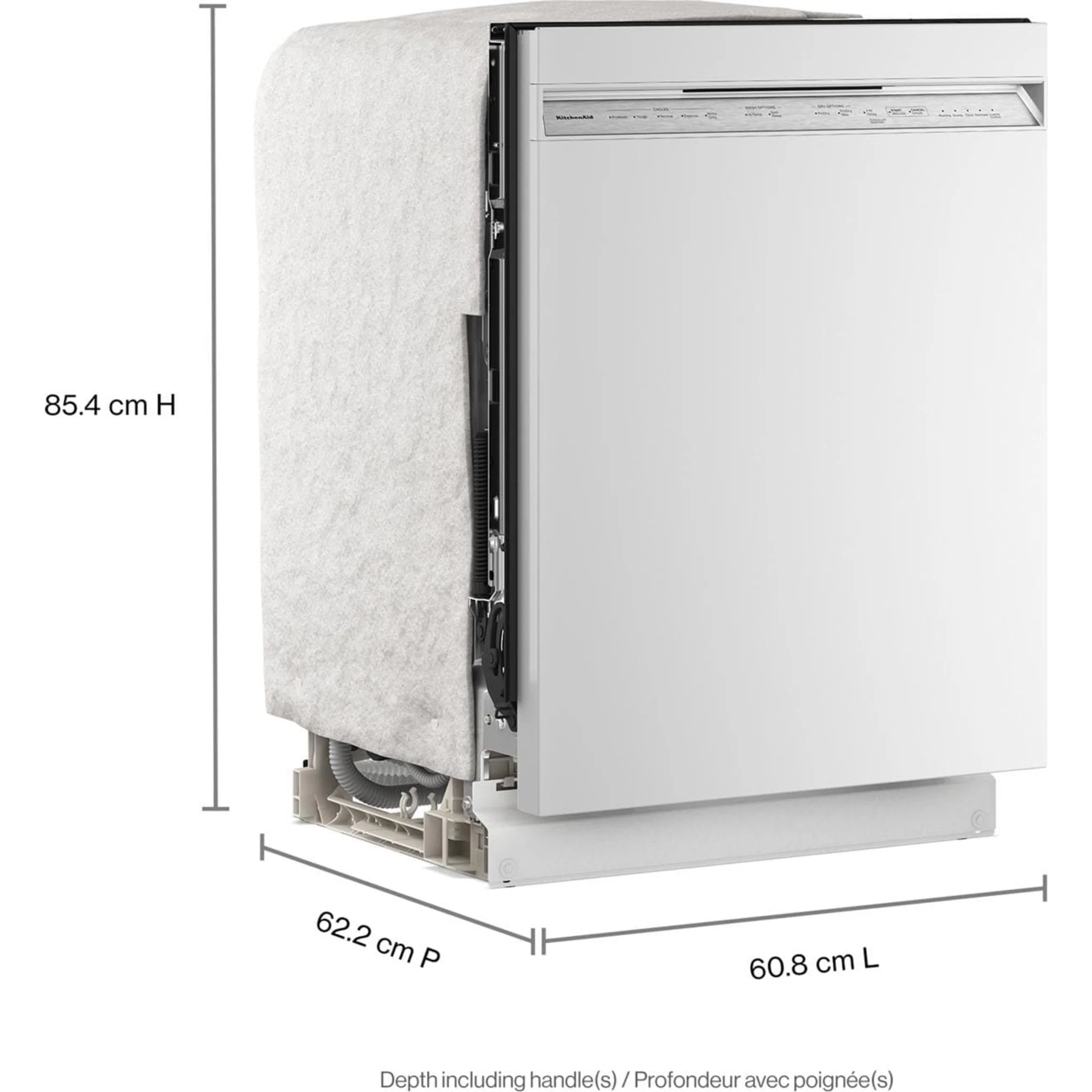 KitchenAid Third Level Utensil Rack Dishwasher with 30+ Total Wash Jets, 47 dBA -White (KDFS224SWH) - Image 7