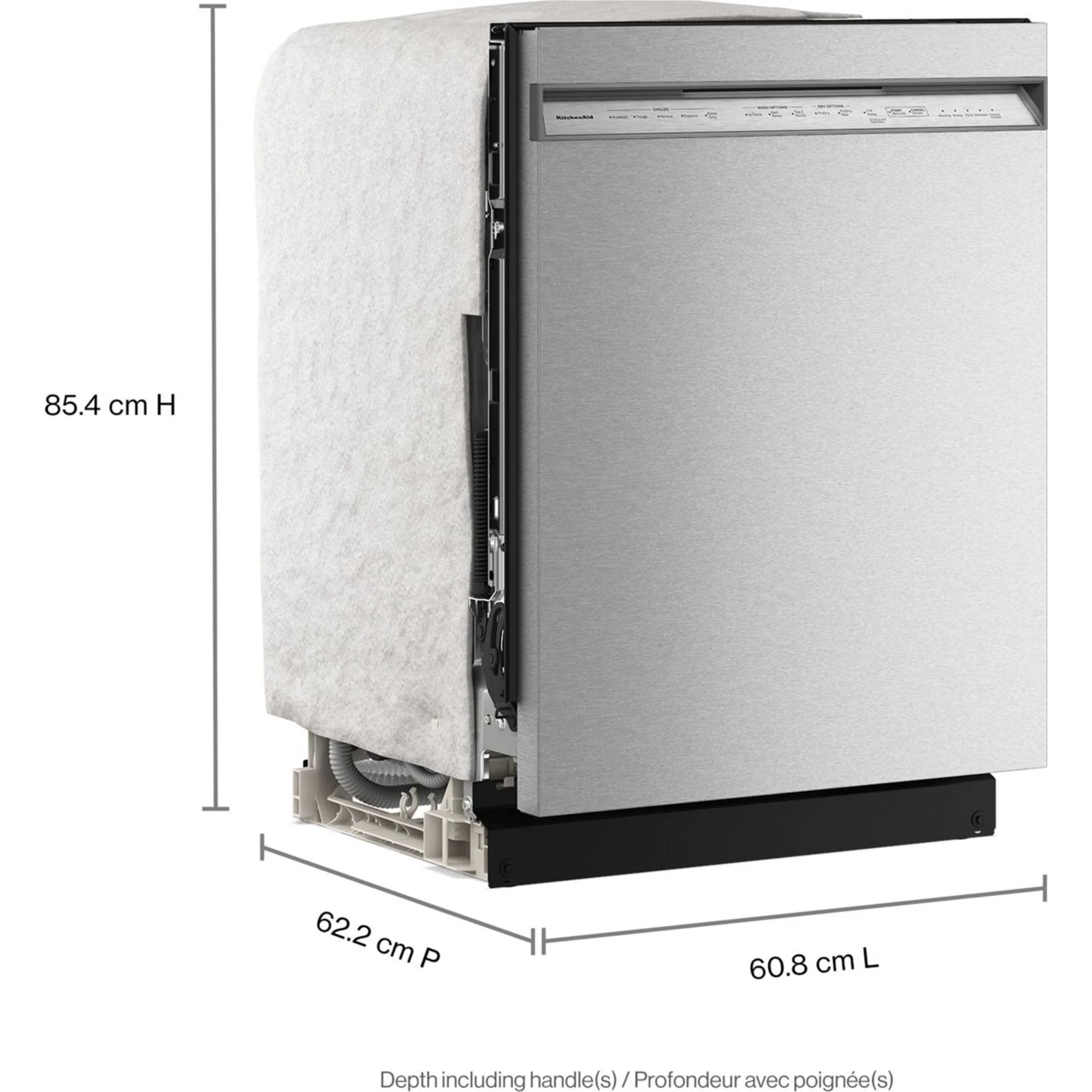 KitchenAid Third Level Jet Rack Dishwasher with 40+ Total Wash Jets, 41 dBA -PrintShield Stainless (KDFS324SPS) - Image 17