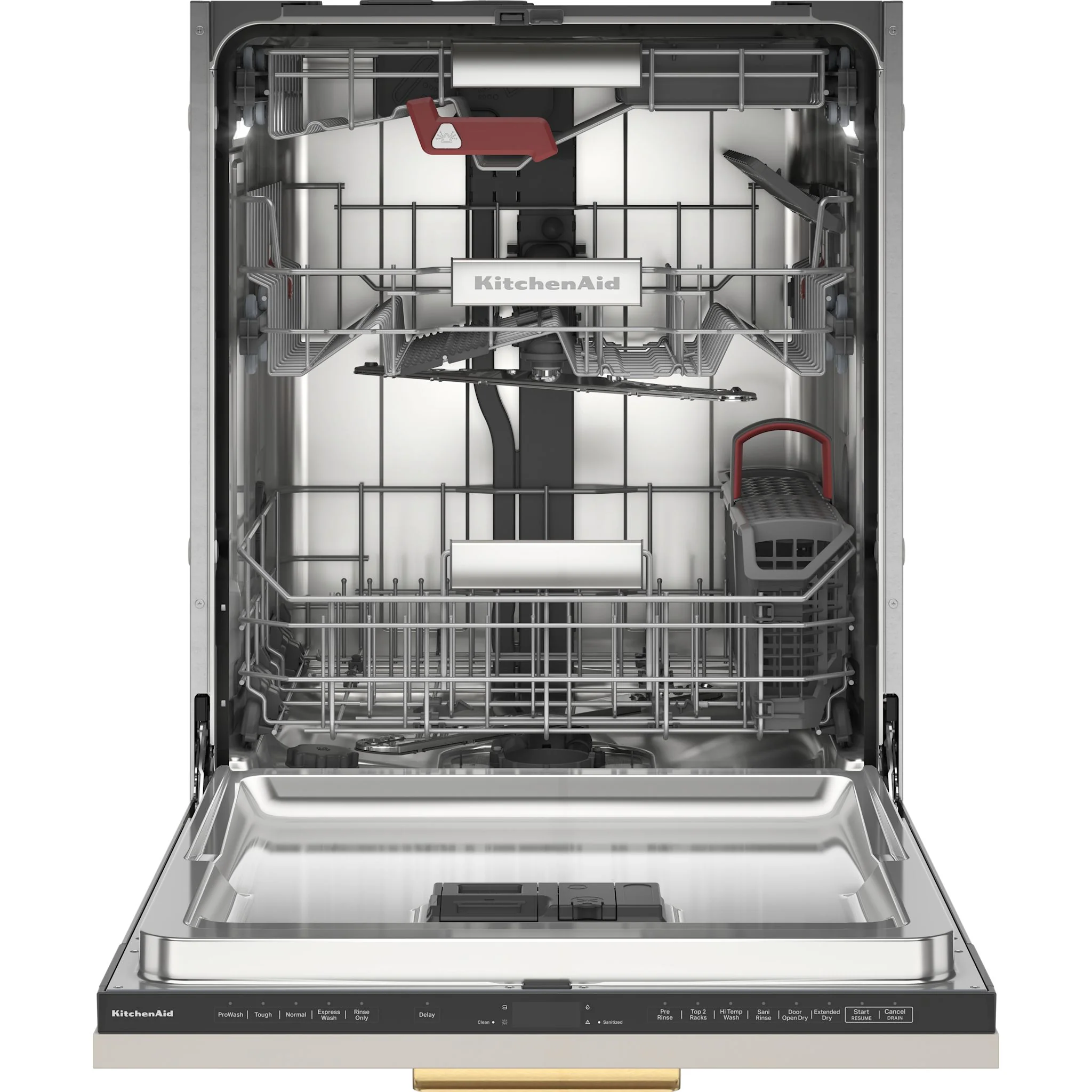 KitchenAid 39 dBA PrintShieldFinish Flush-to-Cabinet Dishwasher with FreeFlexFit Third Level Rack -Panel Ready (KDTF924PPA) - Image 4