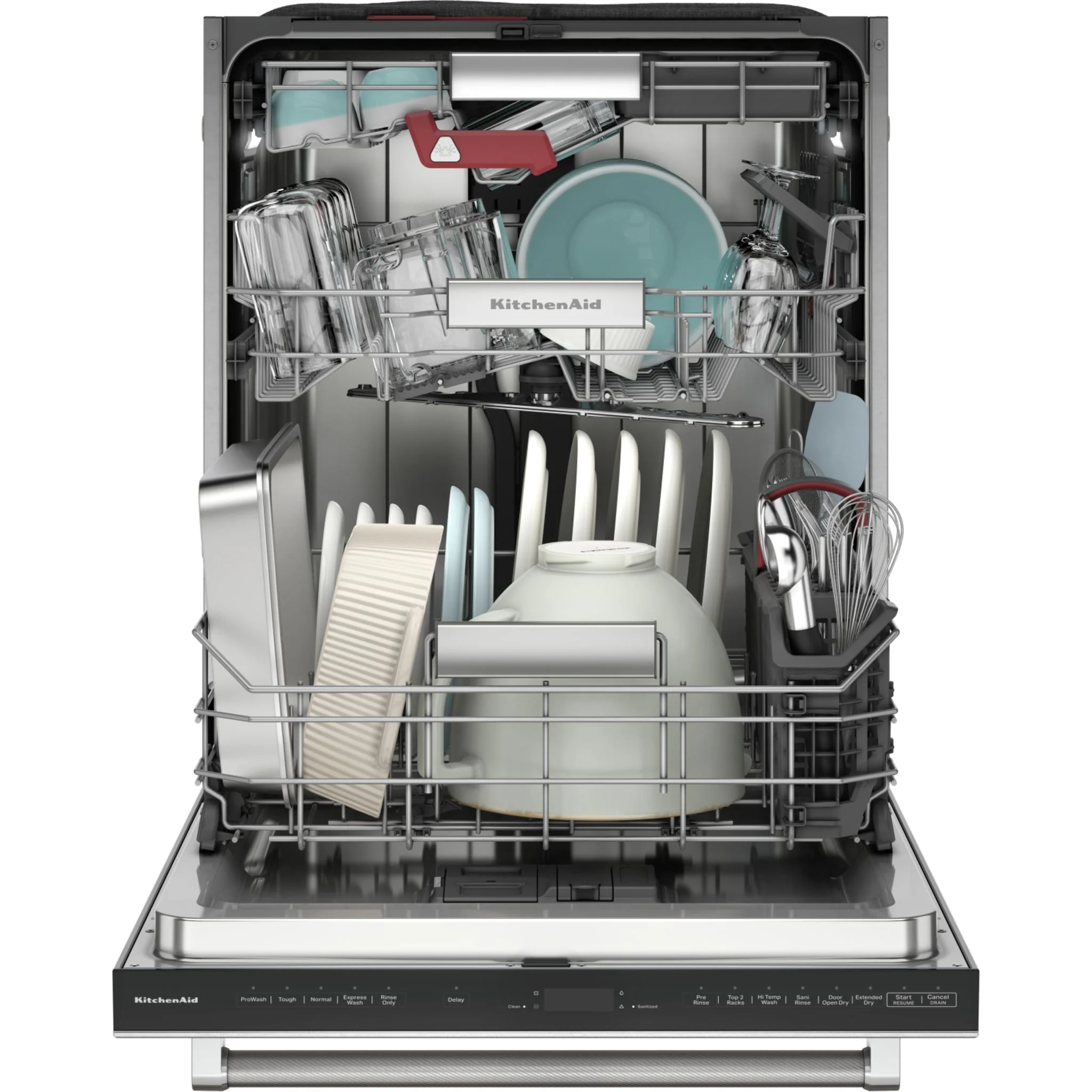 KitchenAid 39 dBA PrintShieldFinish Flush-to-Cabinet Dishwasher with FreeFlexFit Third Level Rack -Stainless Steel (KDTF924PPS) - Image 11