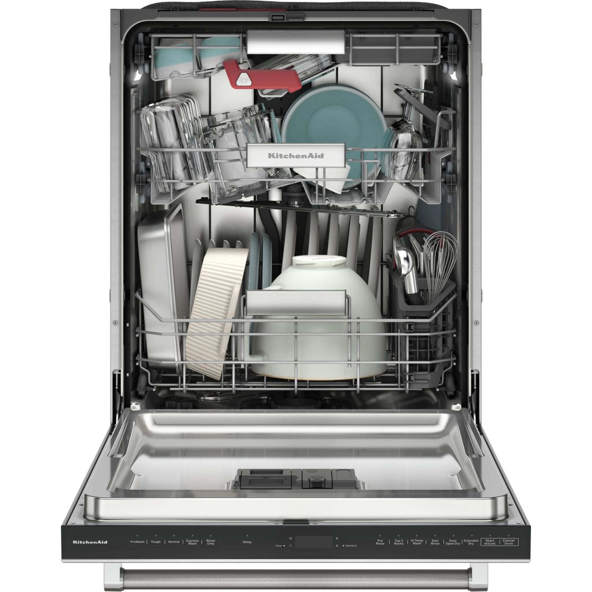 KitchenAid 39 dBA PrintShieldFinish Flush-to-Cabinet Dishwasher with FreeFlexFit Third Level Rack -Stainless Steel (KDTF924PPS) - Image 12