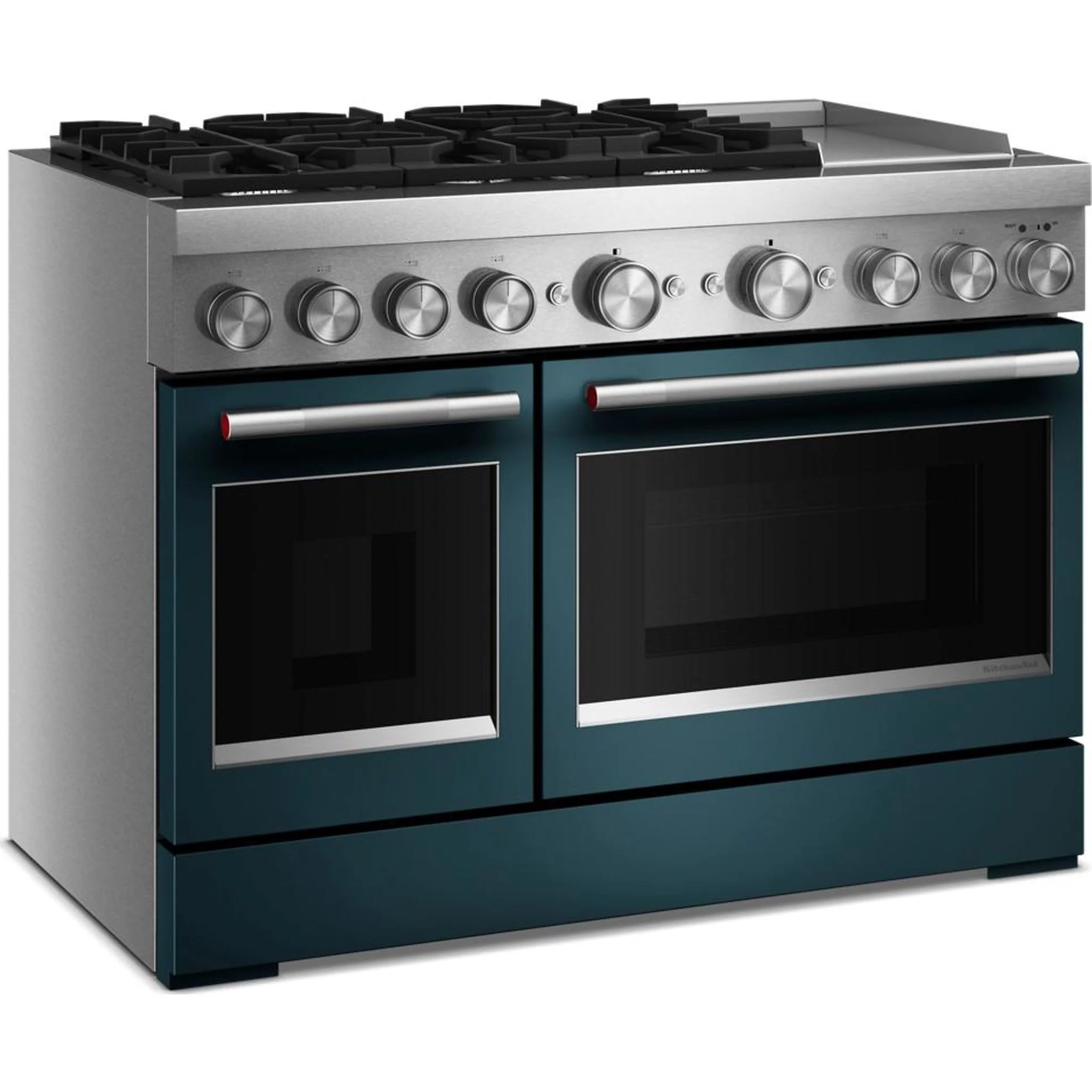 KitchenAid 48-Inch 6 Burner Commercial-Style Dual Fuel Range with Griddle -Agave (KFDD948SAG) - Image 5
