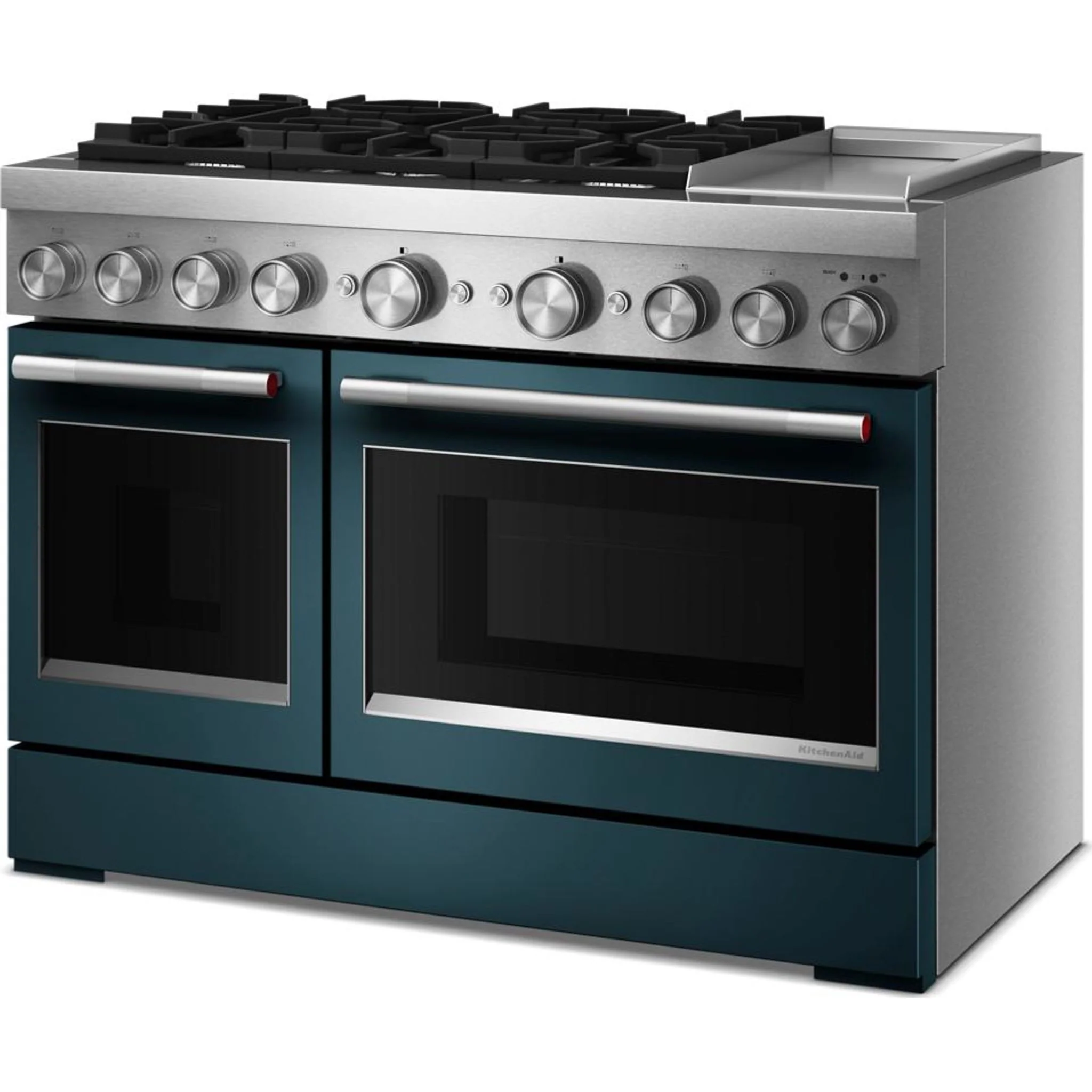 KitchenAid 48-Inch 6 Burner Commercial-Style Dual Fuel Range with Griddle -Agave (KFDD948SAG) - Image 8