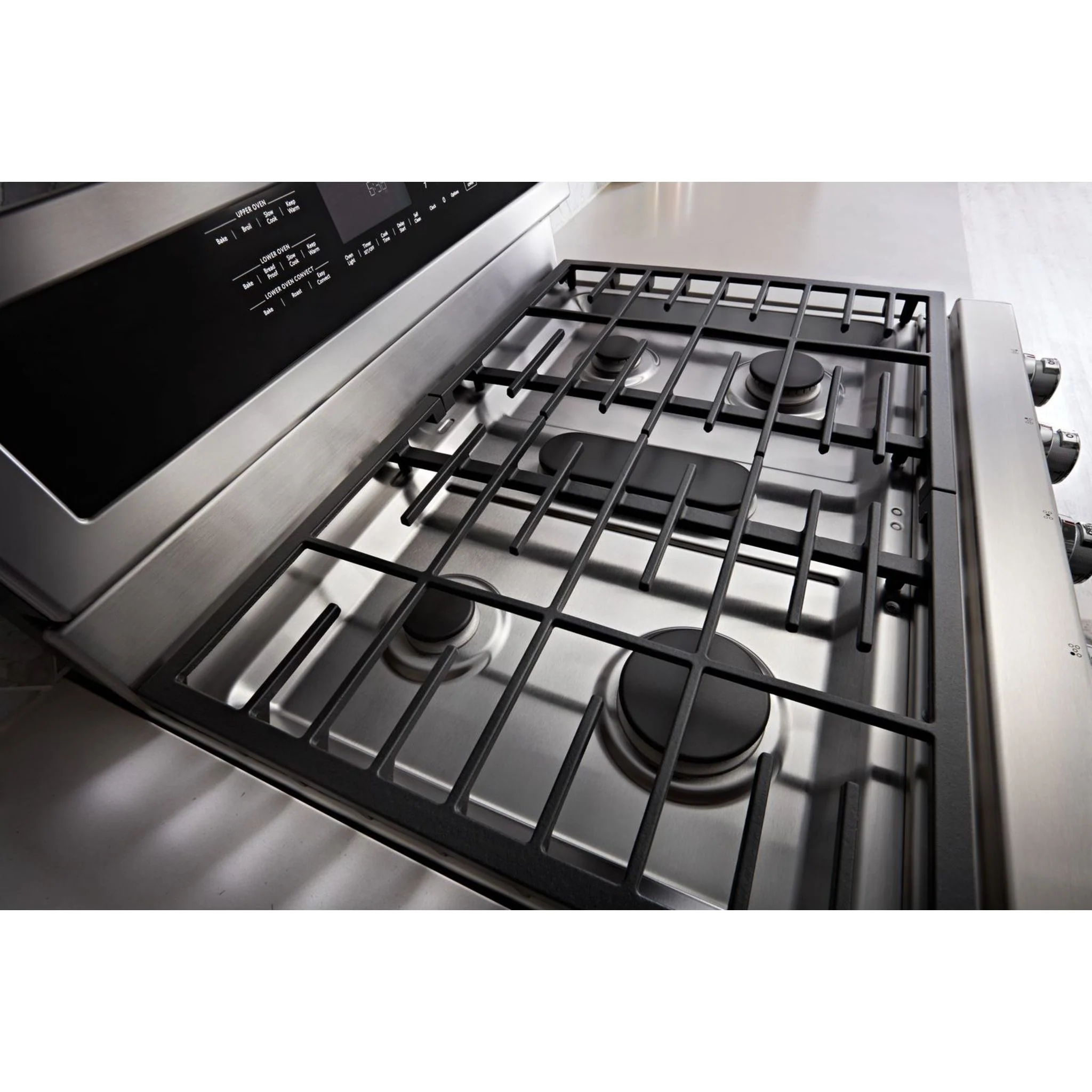 KitchenAid 30-Inch 5 Burner Gas Double Oven Convection Range -Stainless Steel (KFGD500ESS) - Image 10