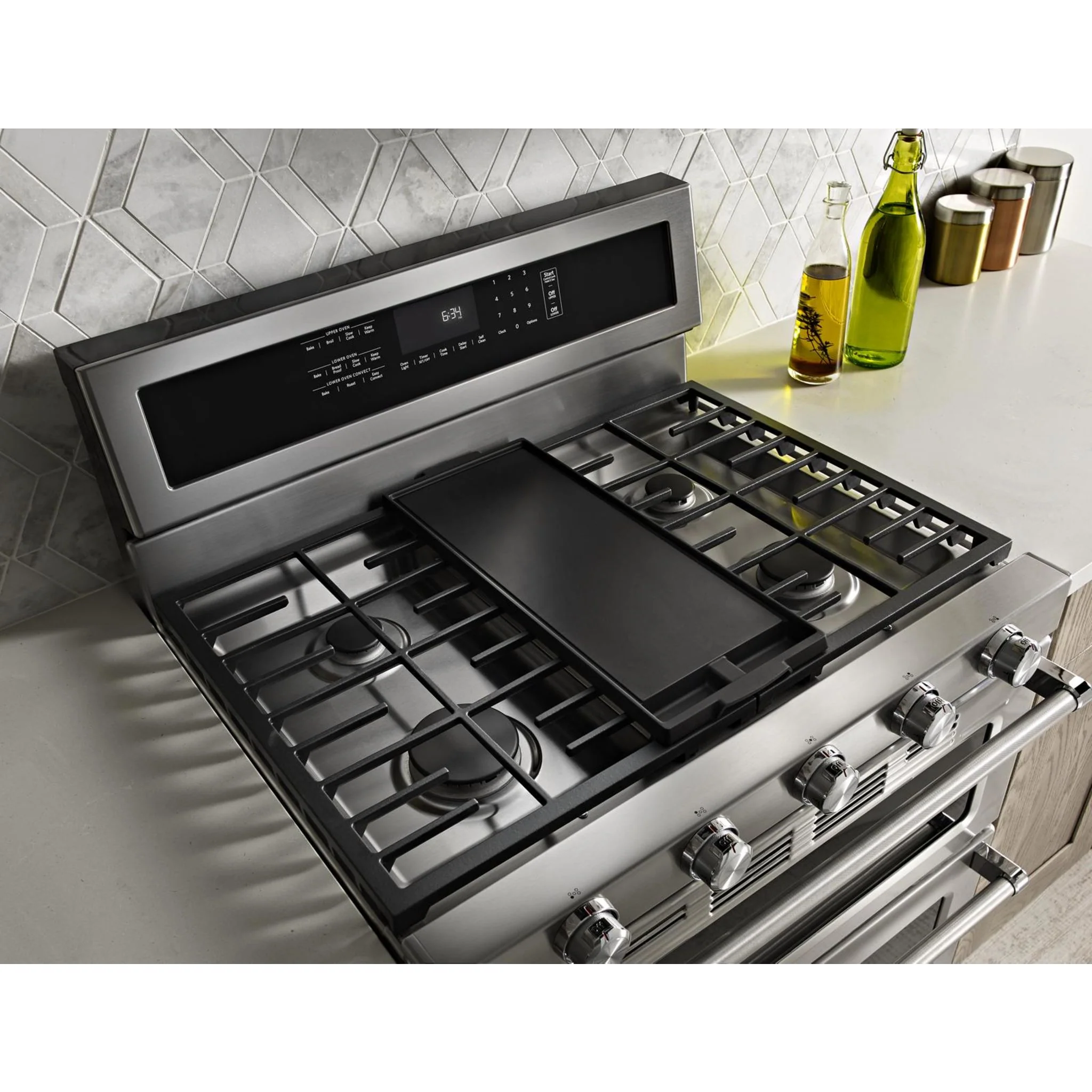 KitchenAid 30-Inch 5 Burner Gas Double Oven Convection Range -Stainless Steel (KFGD500ESS) - Image 18