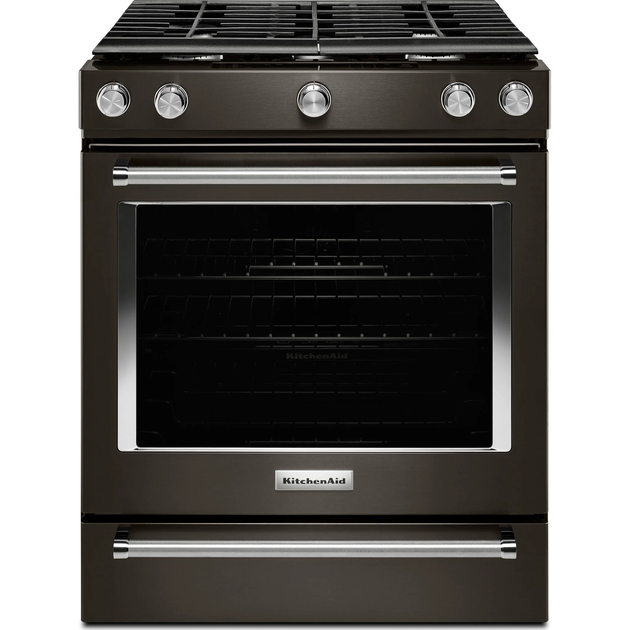 KitchenAid 30-Inch 5 Burner Dual Fuel Double Oven Convection Range -Stainless Steel (KFDD500ESS) - Image 10