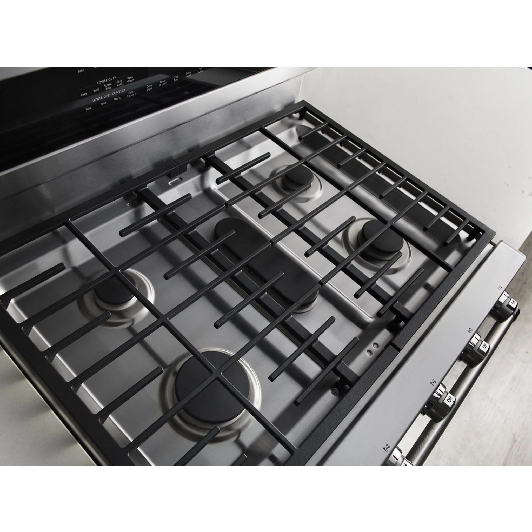 KitchenAid 30-Inch 5 Burner Dual Fuel Double Oven Convection Range -Stainless Steel (KFDD500ESS) - Image 31