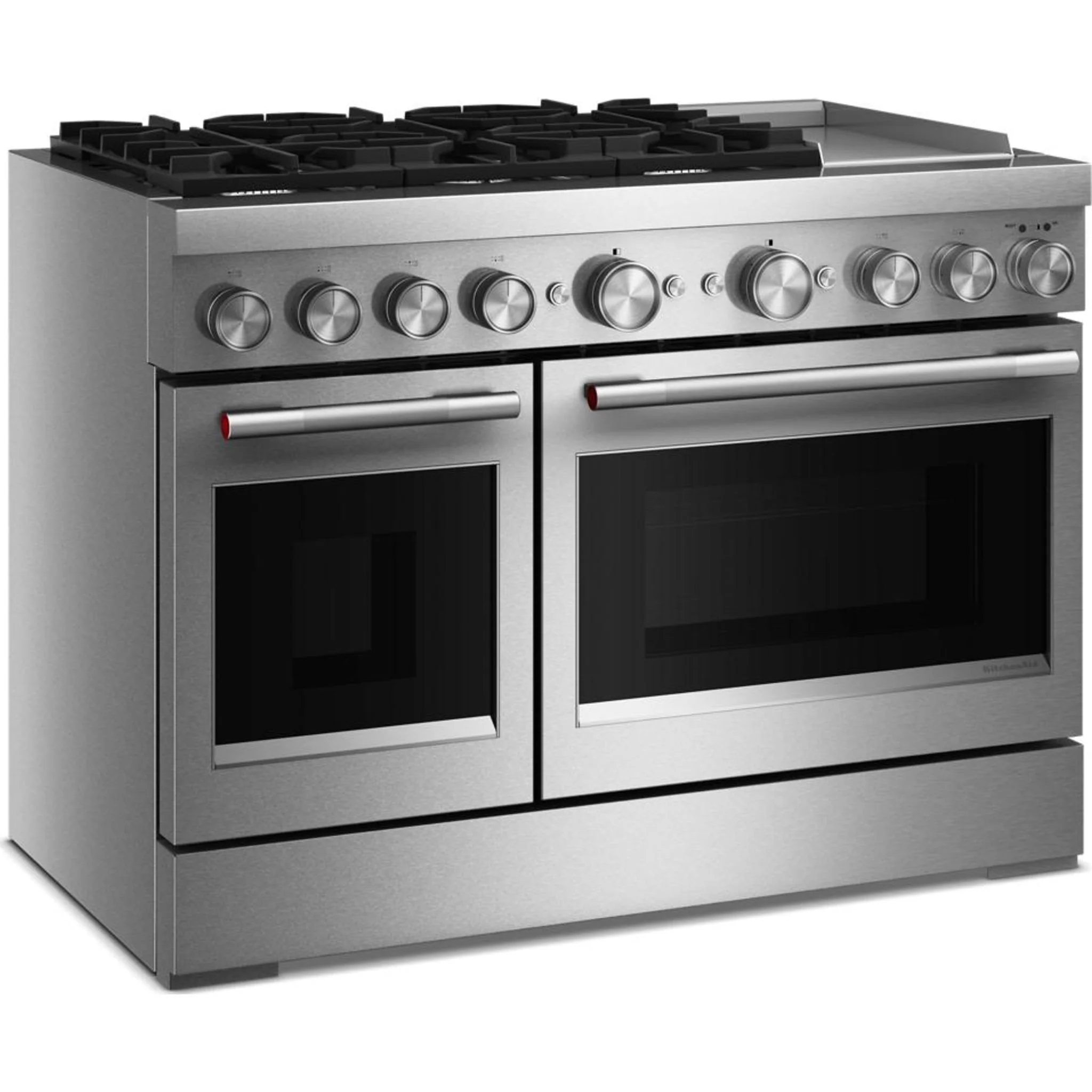 KitchenAid 48-Inch 6 Burner Commercial-Style Dual Fuel Range with Griddle -Stainless Steel (KFDD948SSS) - Image 6