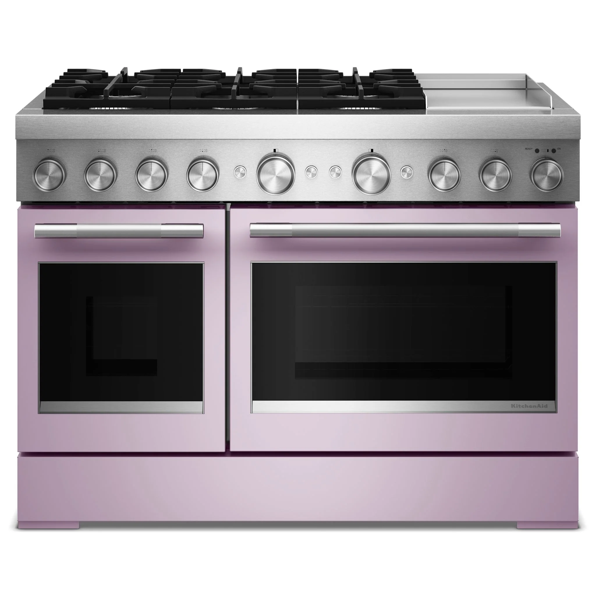 KitchenAid 48-Inch 6 Burner Commercial-Style Dual Fuel Range with Griddle -Wildflower (KFDD948SWF)