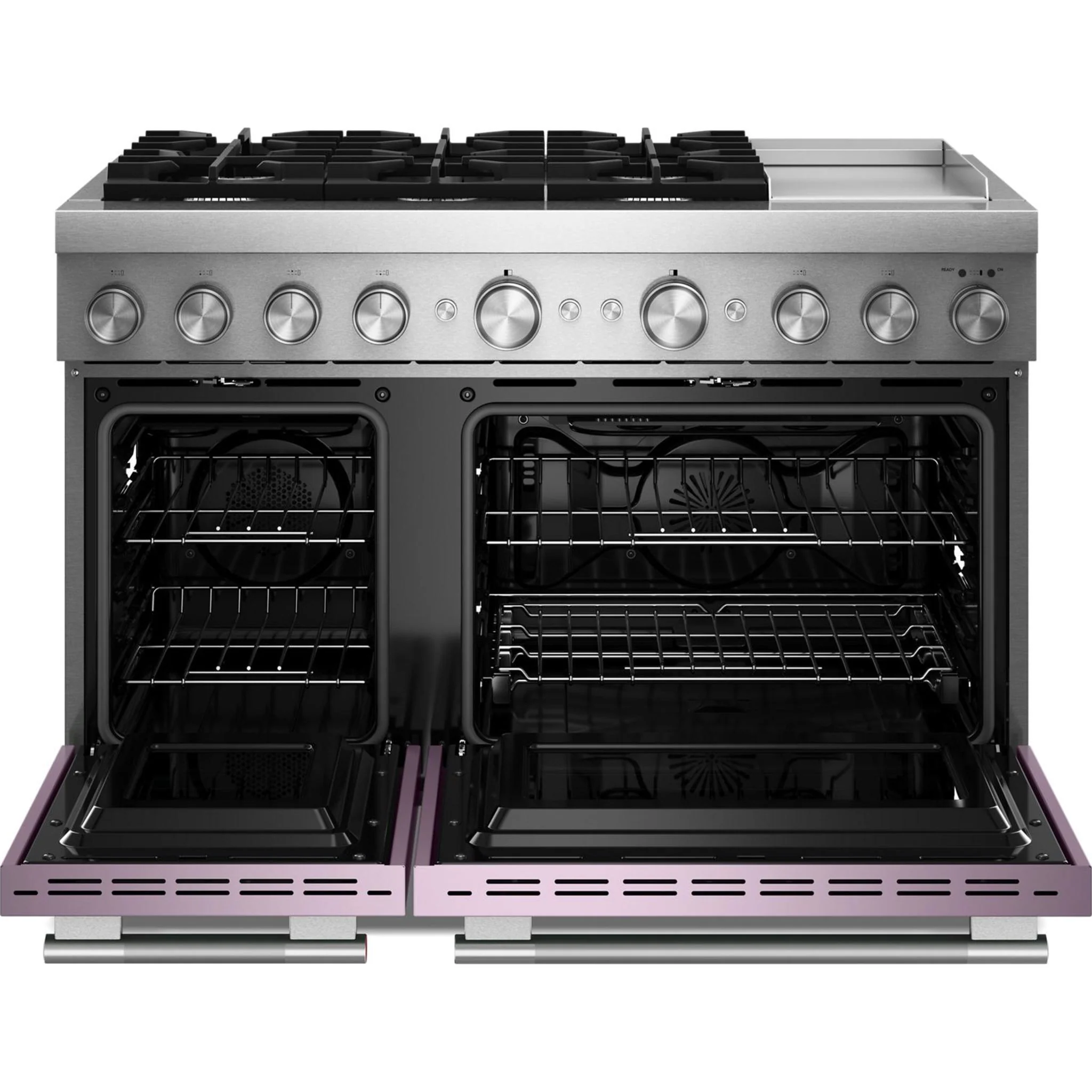 KitchenAid 48-Inch 6 Burner Commercial-Style Dual Fuel Range with Griddle -Wildflower (KFDD948SWF) - Image 8