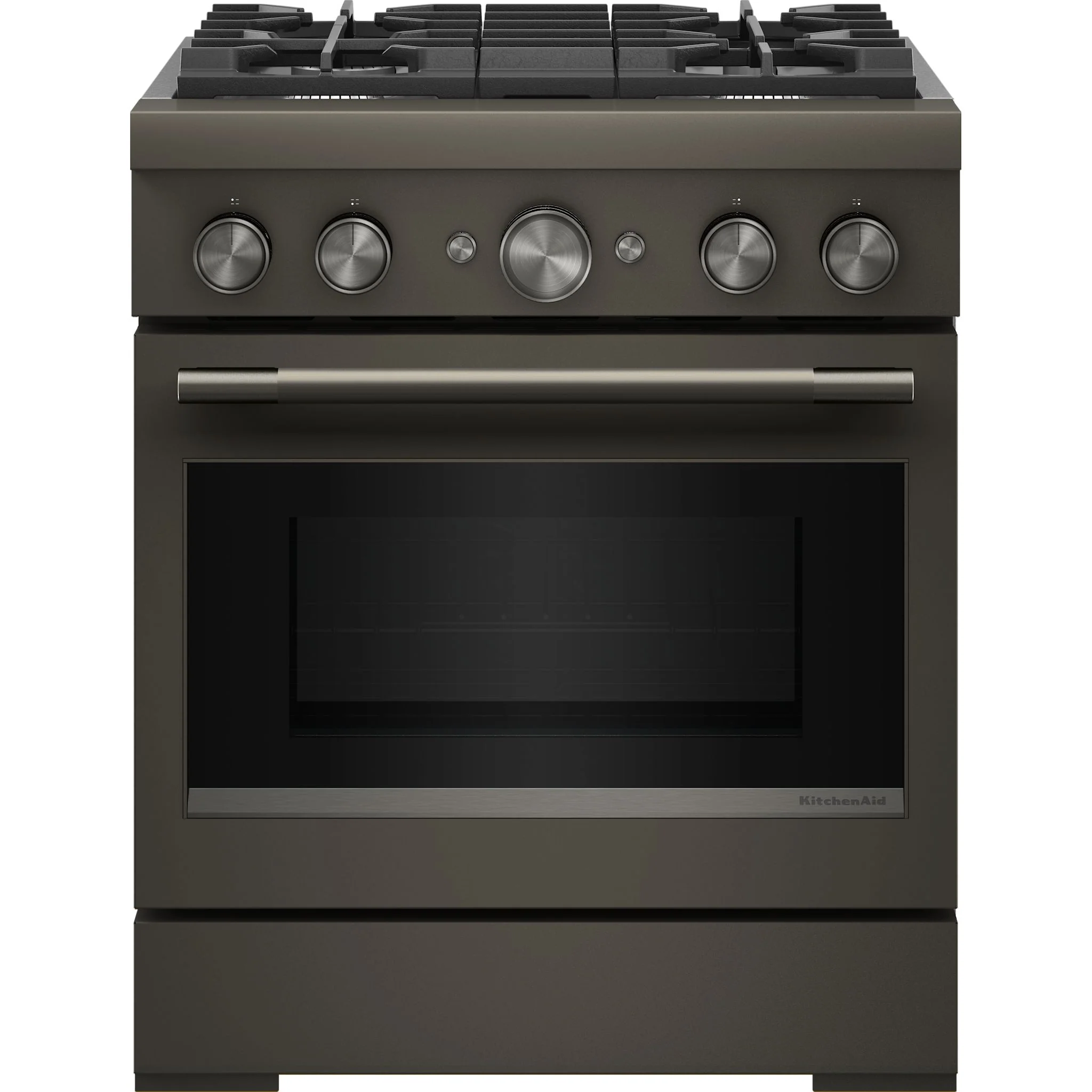 KitchenAid 30-Inch 4 Burner Commercial-Style Dual Fuel Range with No Preheat Air Fry Mode -Black Ore (KFDS930SBE)
