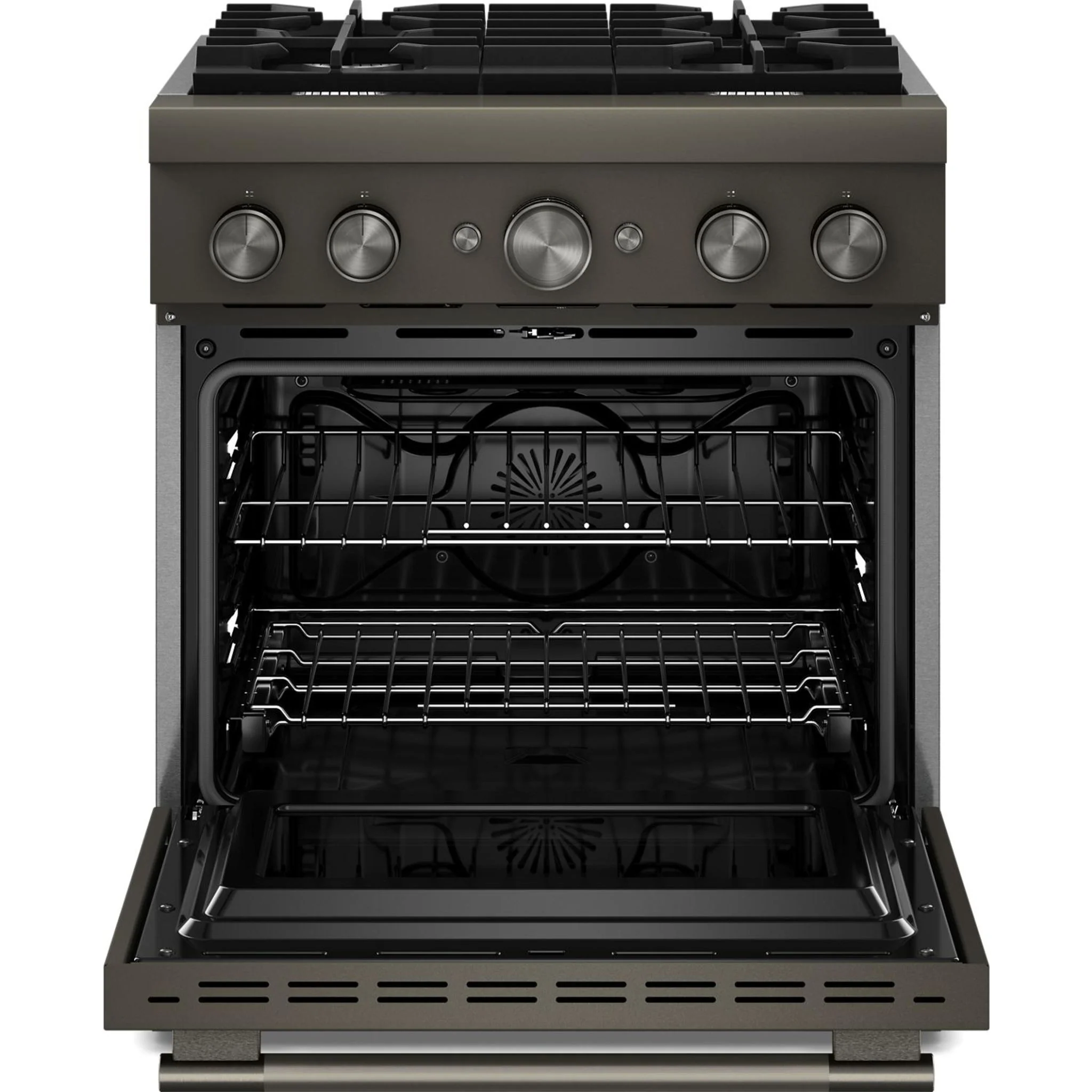 KitchenAid 30-Inch 4 Burner Commercial-Style Dual Fuel Range with No Preheat Air Fry Mode -Black Ore (KFDS930SBE) - Image 8