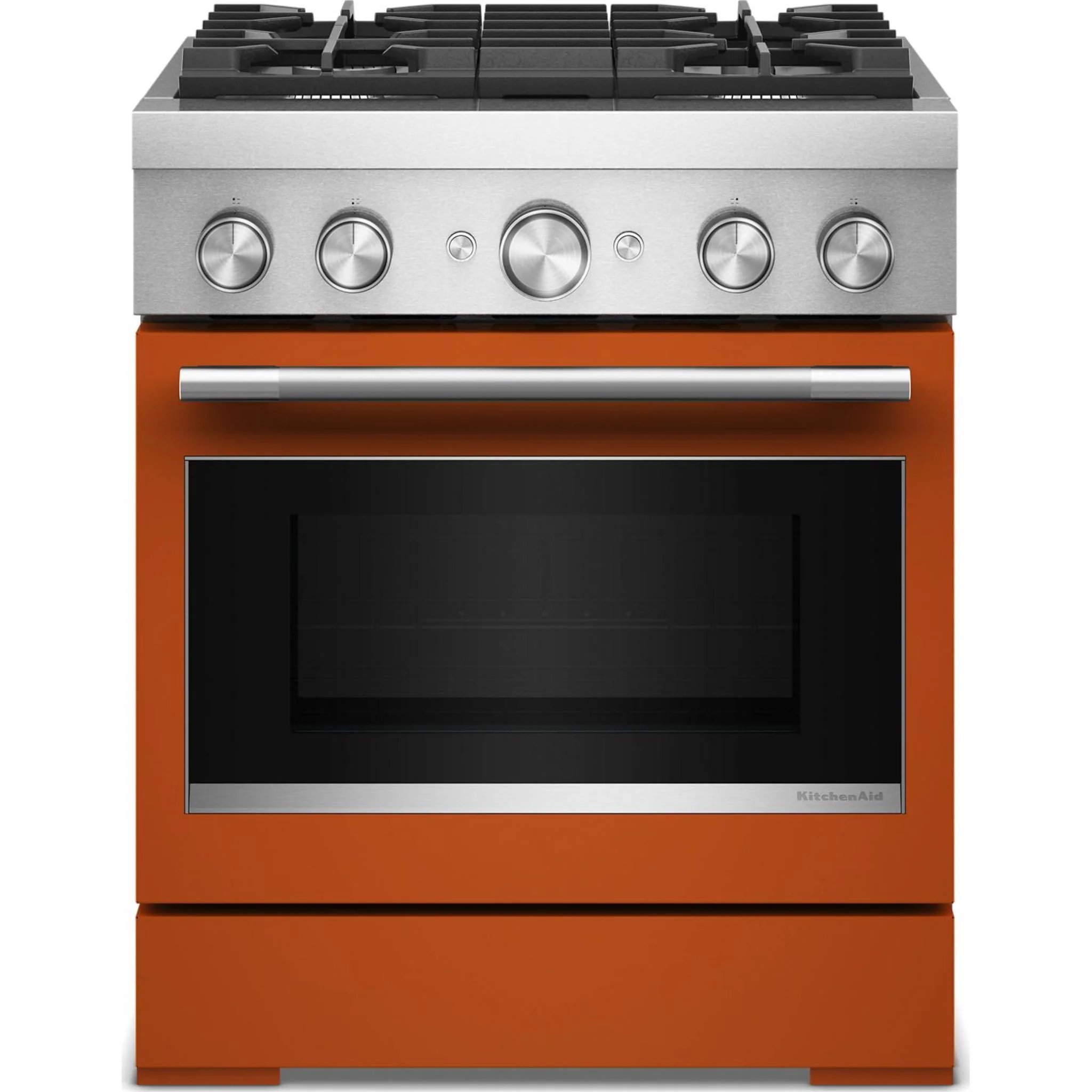 KitchenAid 30-Inch 4 Burner Commercial-Style Dual Fuel Range with No Preheat Air Fry Mode -Scorched Orange (KFDS930SSC)