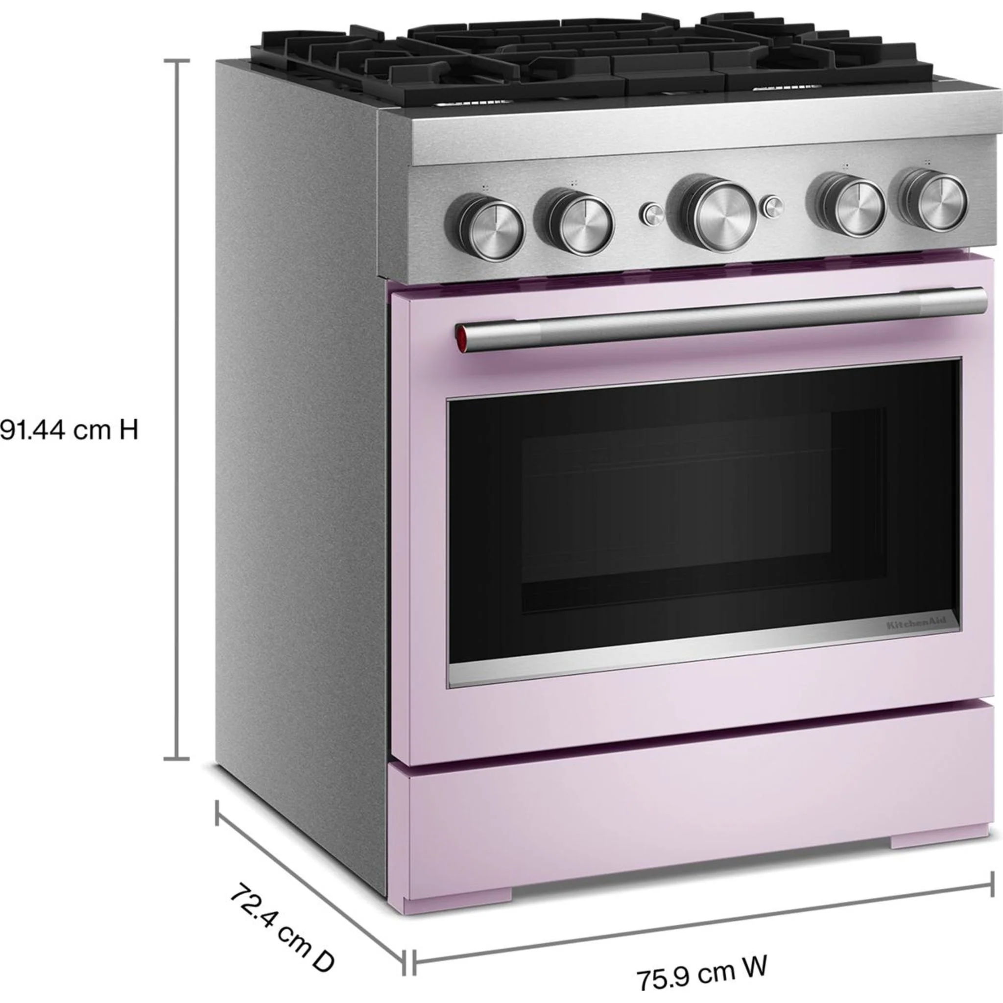 KitchenAid 30-Inch 4 Burner Commercial-Style Dual Fuel Range with No Preheat Air Fry Mode -Wildflower (KFDS930SWF) - Image 8