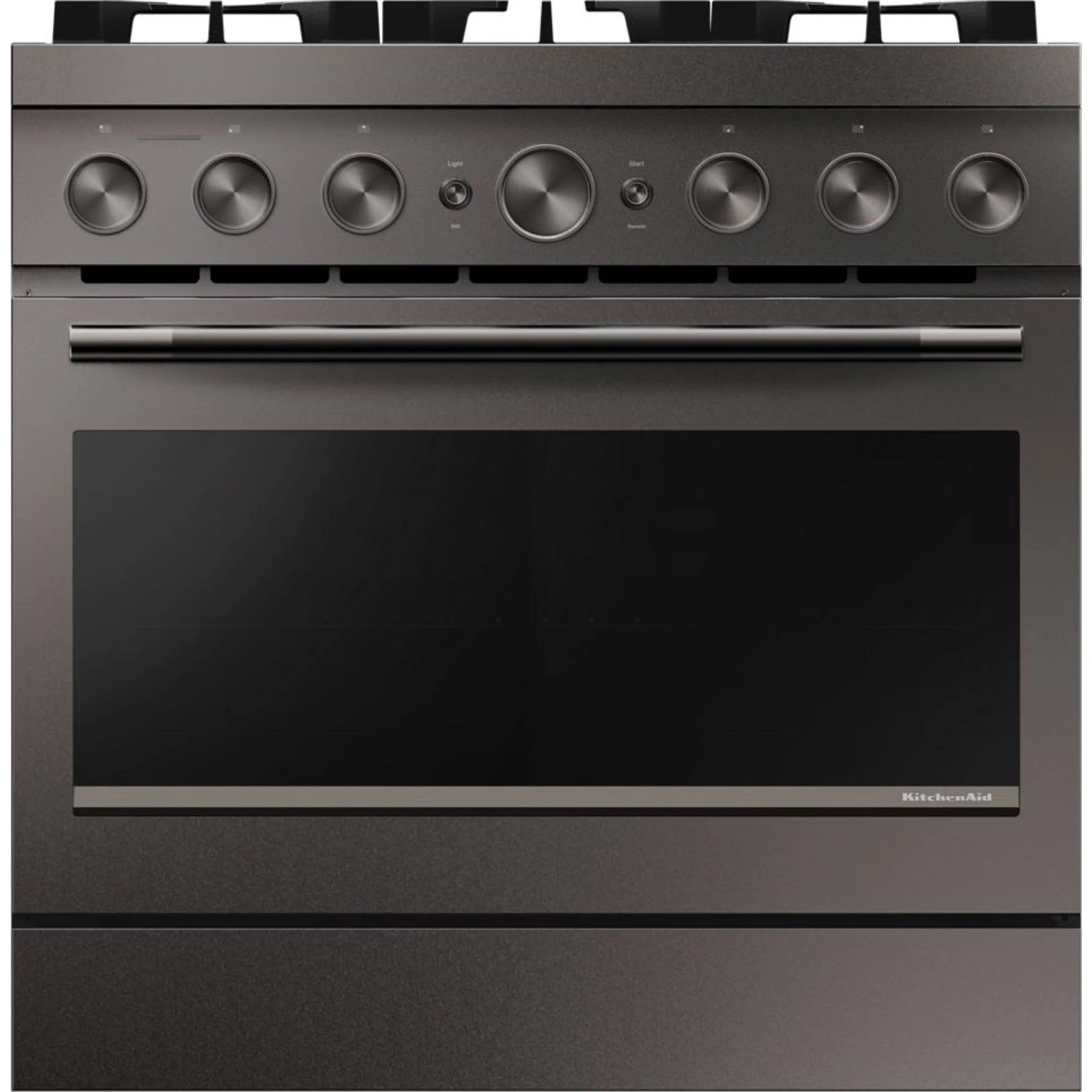 KitchenAid 36-Inch 6 Burner Commercial-Style Dual Fuel Range with No Preheat Air Fry Mode -Black Ore (KFDS936SBE)