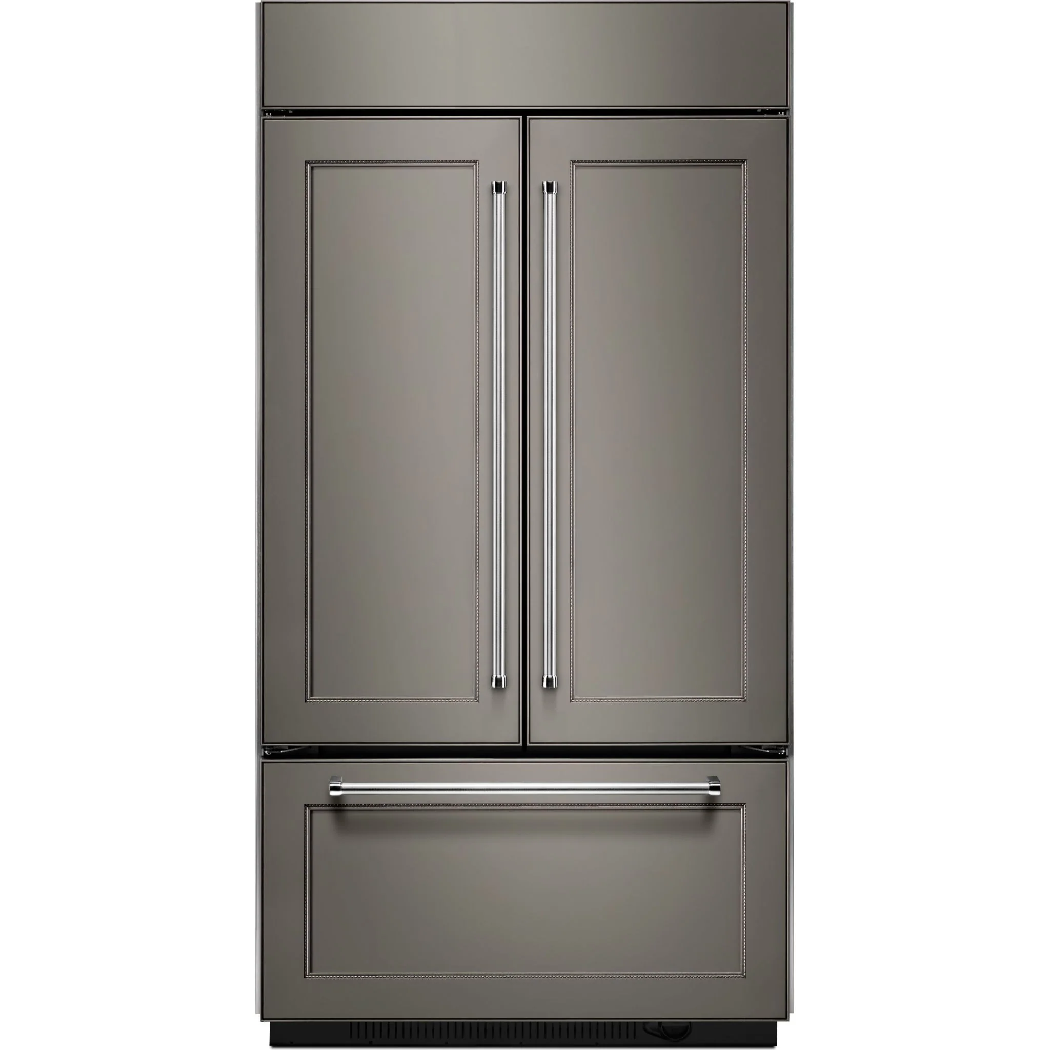 KitchenAid 24.2 cu.ft. 42" Width Built-In Panel Ready French Door Refrigerator with Platinum Interior Design - Panel Ready (KBFN502EPA)