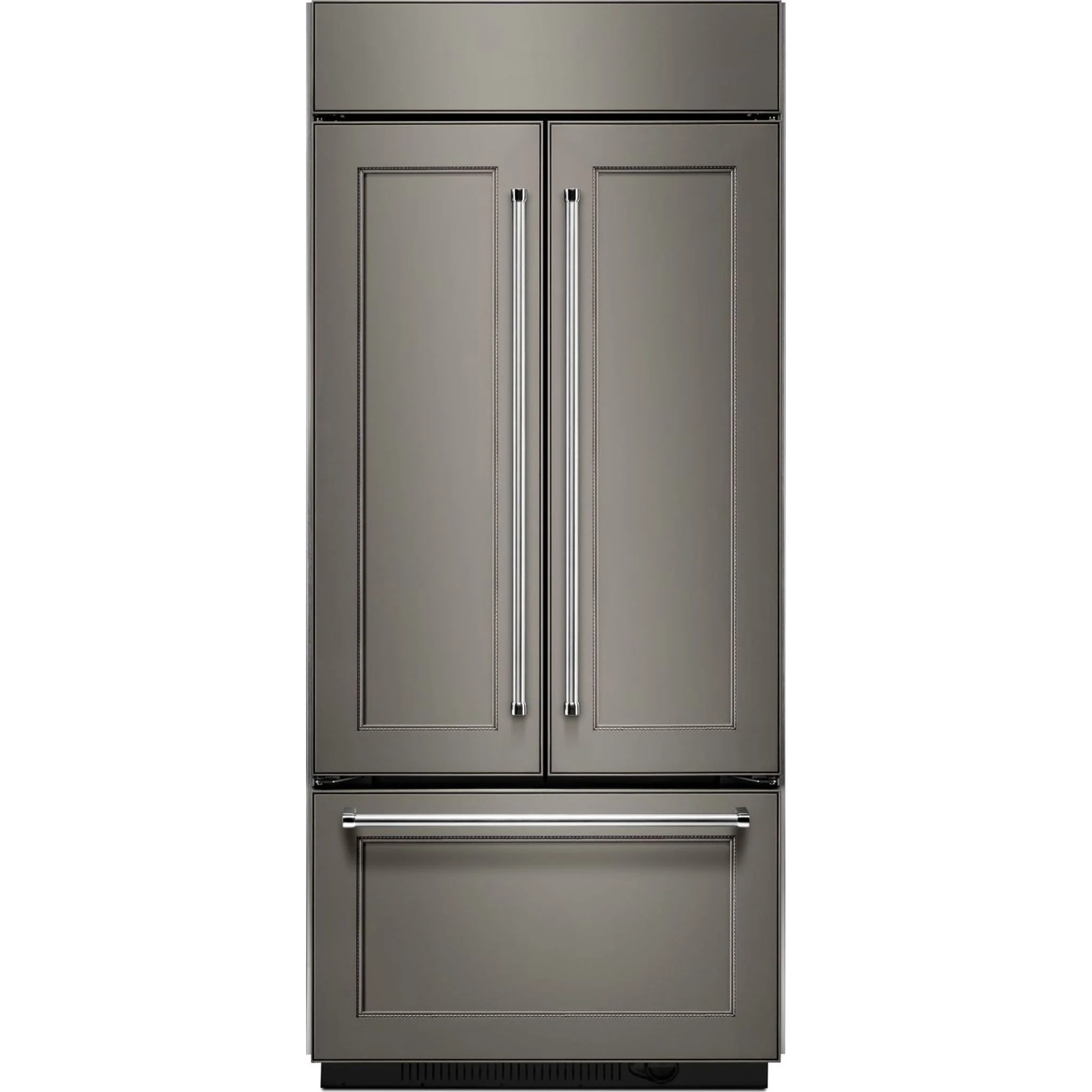 KitchenAid 20.8 cu.ft. 36" Width Built-In Panel Ready French Door Refrigerator with Platinum Interior Design - Panel Ready (KBFN506EPA) - Image 2
