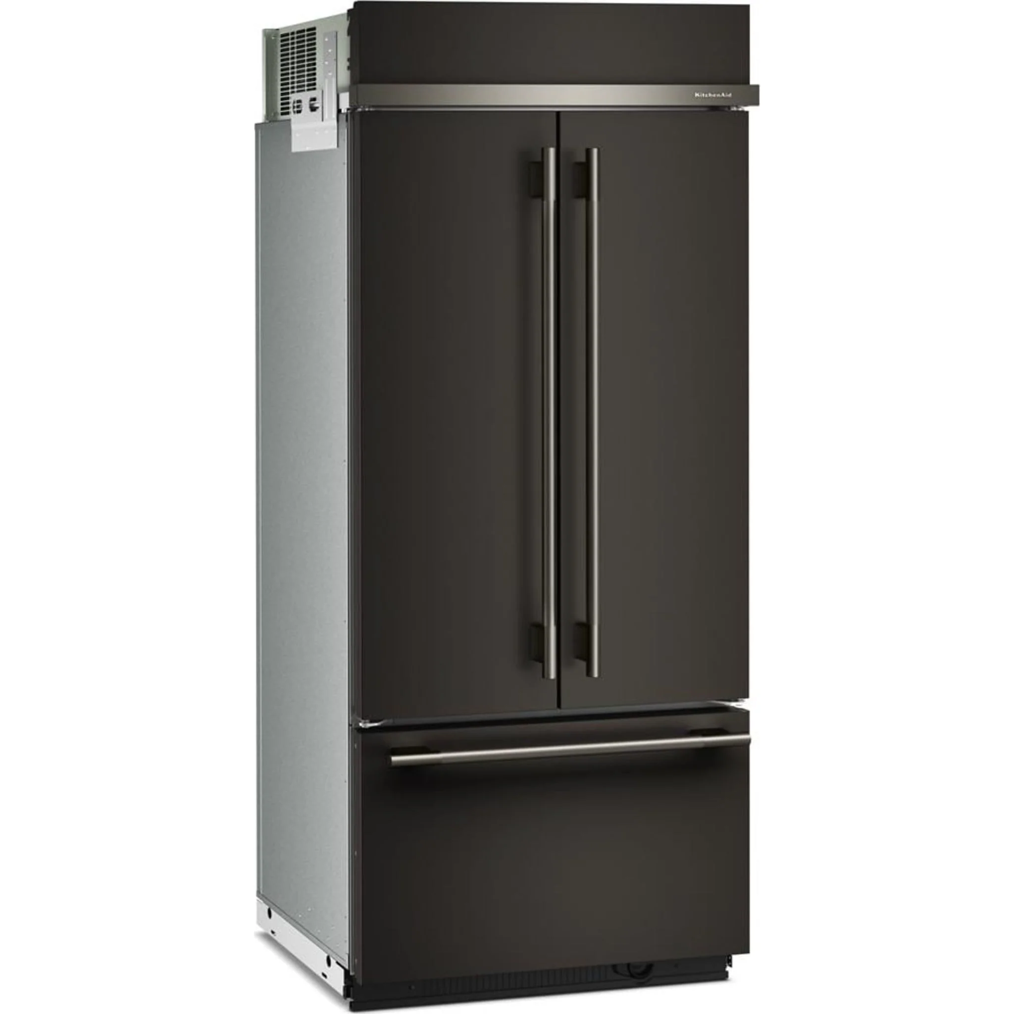 KitchenAid 20.8 Cu. Ft. 36" Built-In French Door Bottom Mount Refrigerator with Platinum Interior - Black Ore (KBFN536SBE) - Image 10