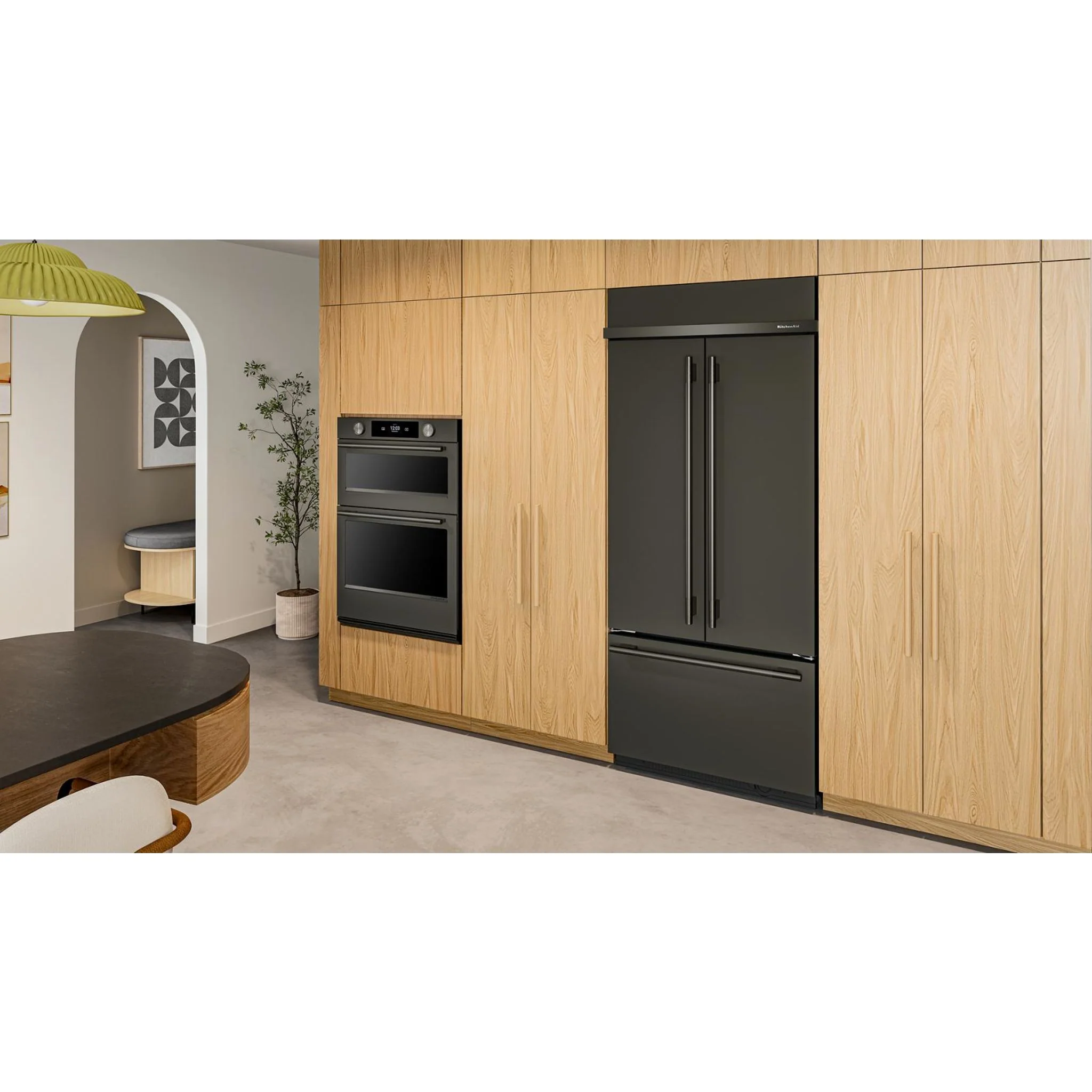 KitchenAid 20.8 Cu. Ft. 36" Built-In French Door Bottom Mount Refrigerator with Platinum Interior - Black Ore (KBFN536SBE) - Image 11