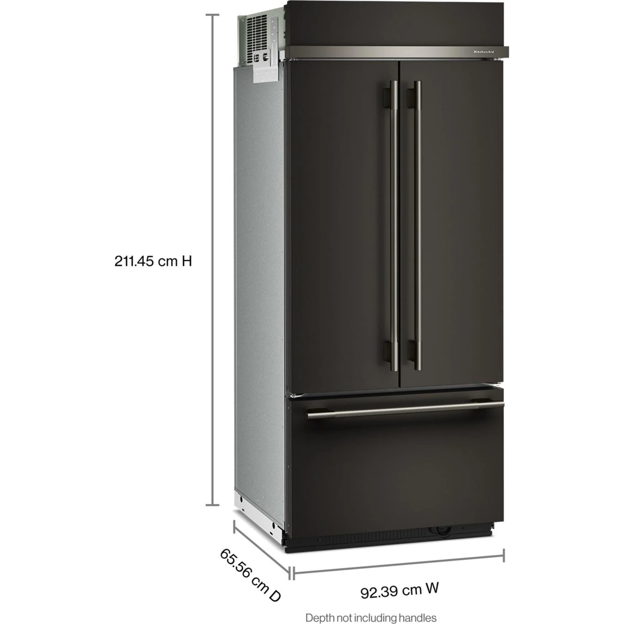 KitchenAid 20.8 Cu. Ft. 36" Built-In French Door Bottom Mount Refrigerator with Platinum Interior - Black Ore (KBFN536SBE) - Image 14