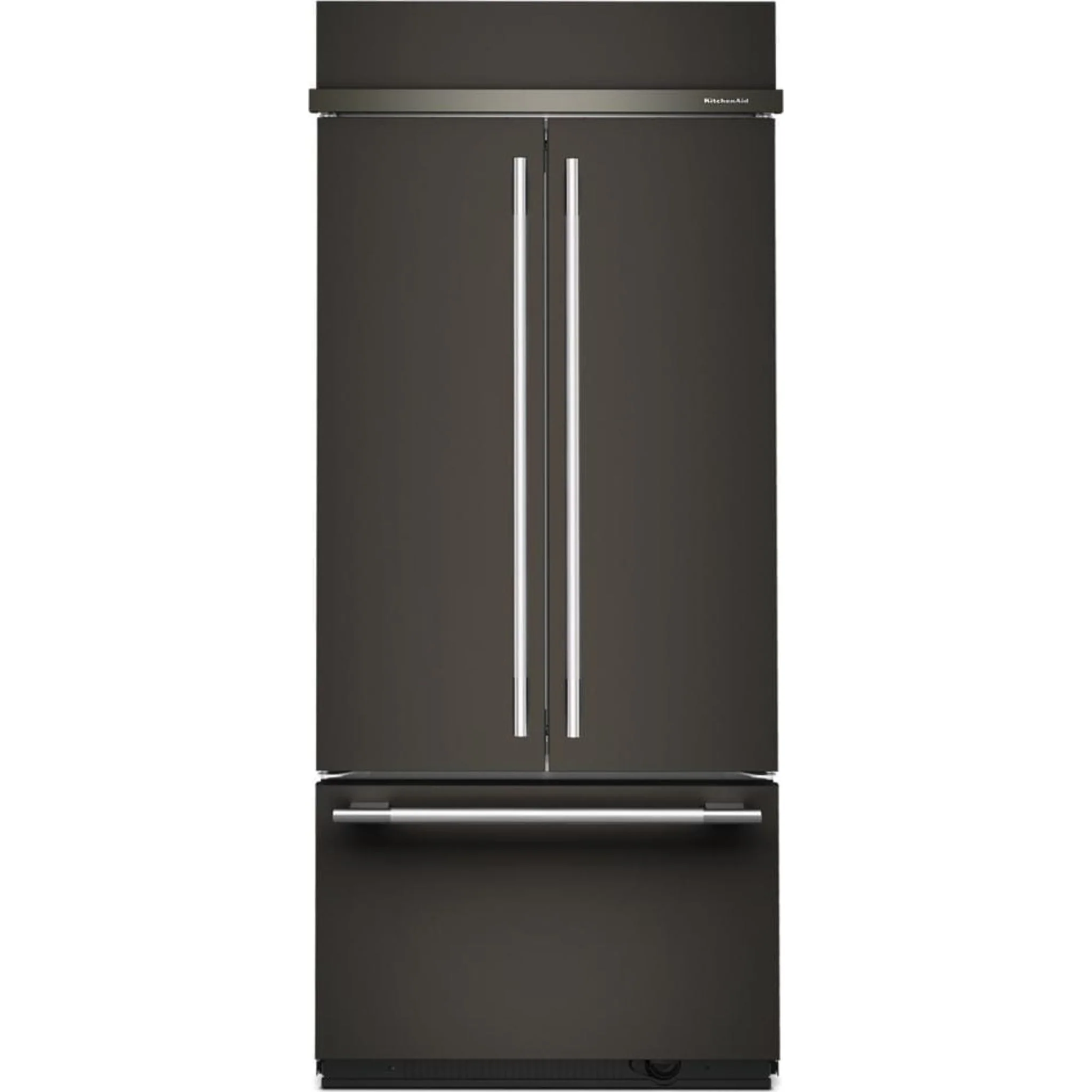 KitchenAid 20.8 Cu. Ft. 36" Built-In French Door Bottom Mount Refrigerator with Platinum Interior - Black Ore (KBFN536SBE) - Image 8