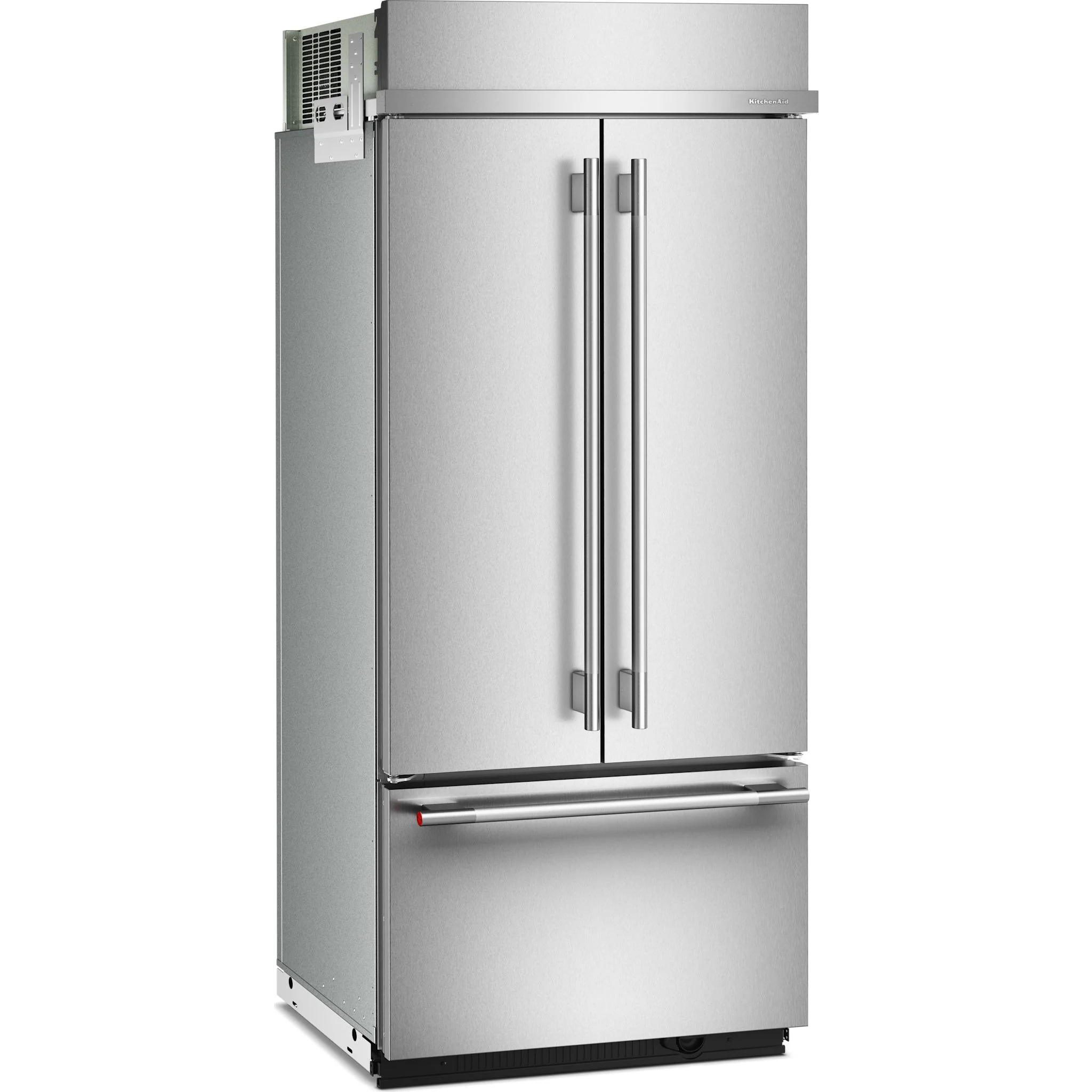 KitchenAid 20.8 Cu. Ft. 36" Built-In French Door Bottom Mount Refrigerator with Platinum Interior - PrintShield Stainless Steel (KBFN536SPS) - Image 3