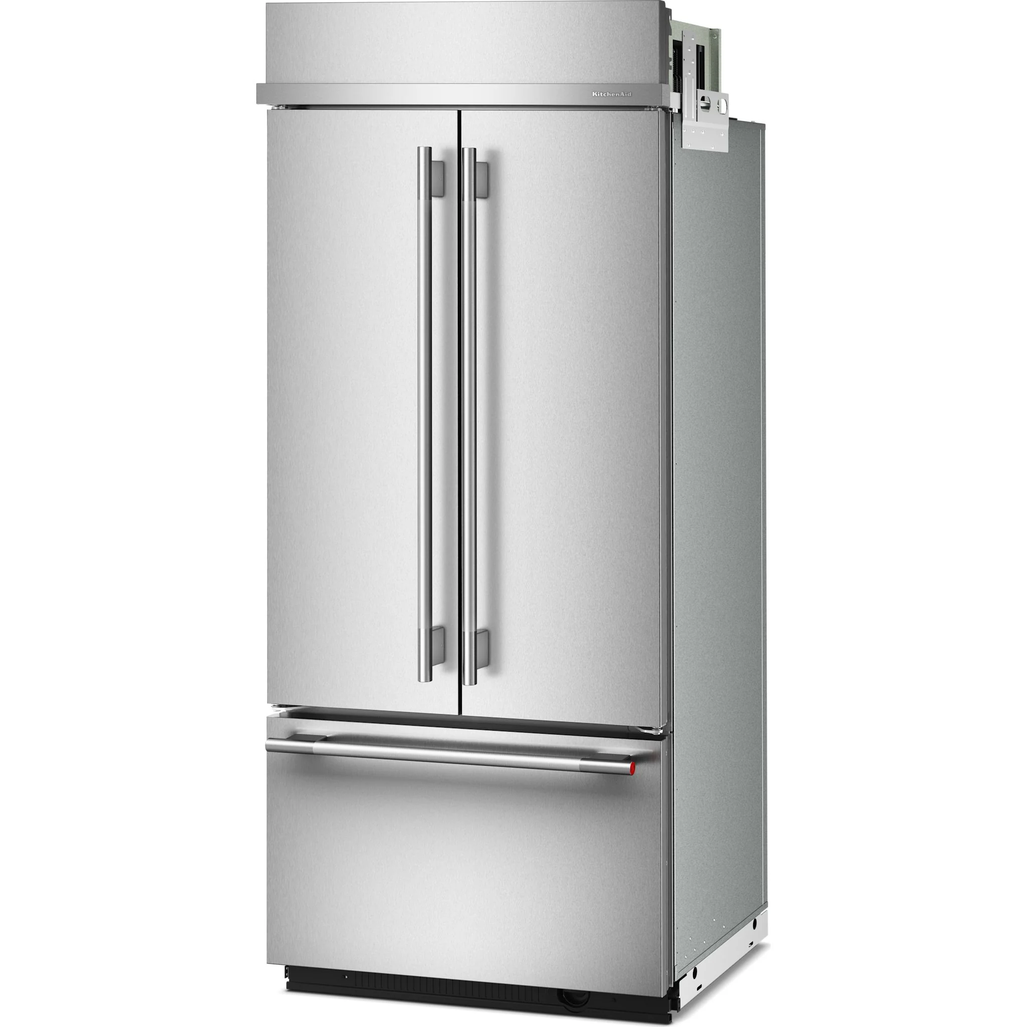 KitchenAid 20.8 Cu. Ft. 36" Built-In French Door Bottom Mount Refrigerator with Platinum Interior - PrintShield Stainless Steel (KBFN536SPS) - Image 4