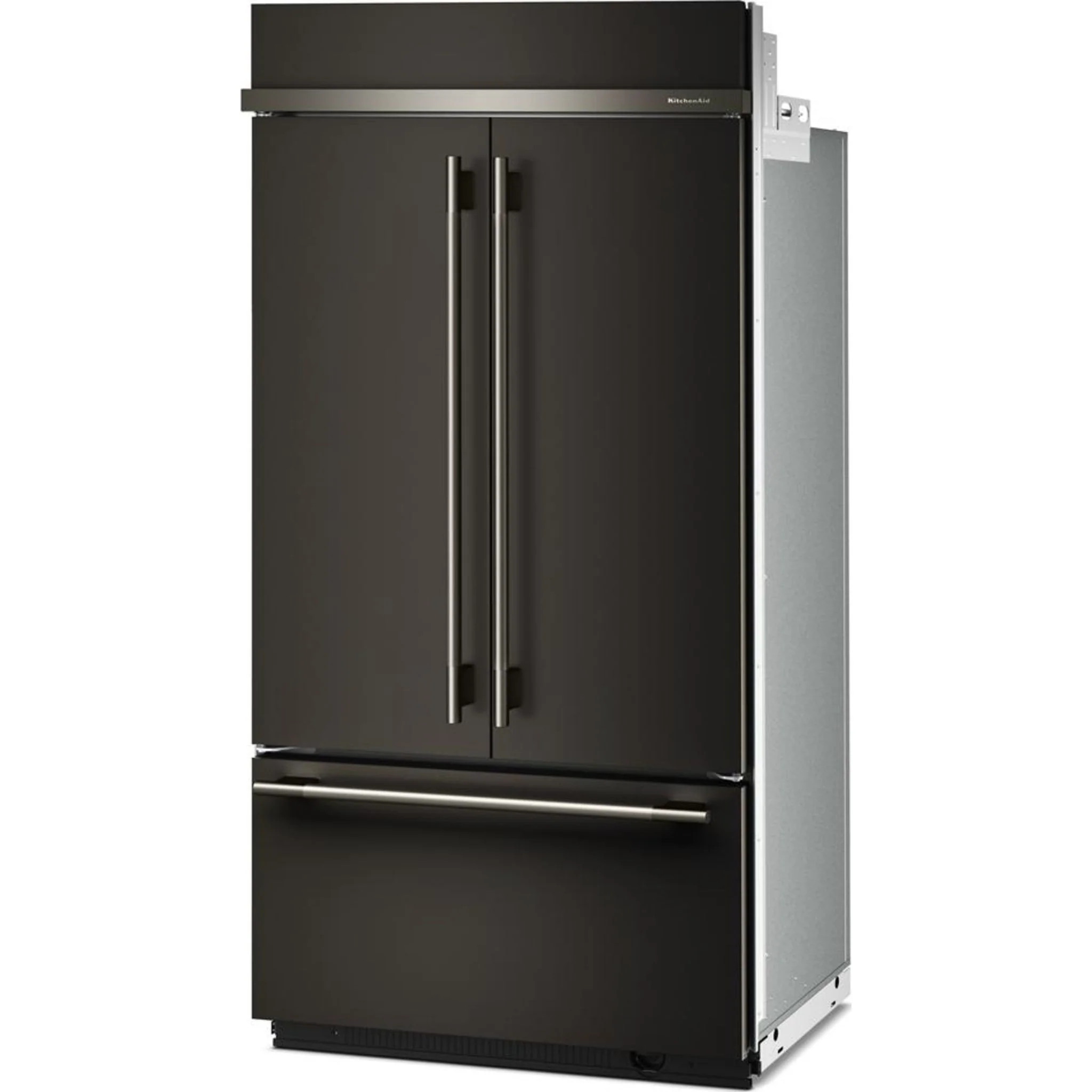 KitchenAid 24.2 Cu. Ft. 42" Built-In French Door Bottom Mount Refrigerator with Platinum Interior - Black Ore (KBFN542SBE) - Image 5