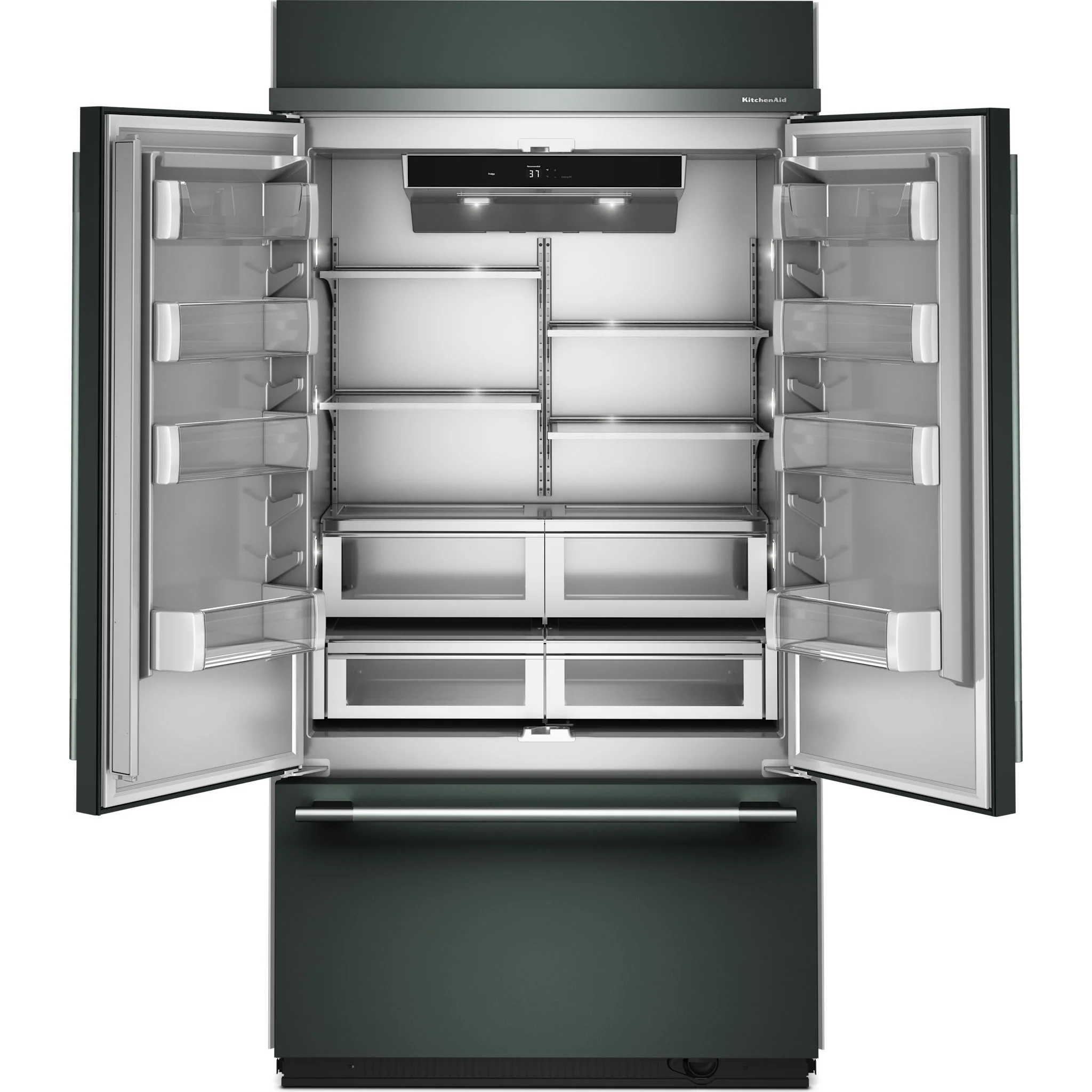 KitchenAid 24.2 Cu. Ft. 42" Built-In French Door Bottom Mount Refrigerator with Platinum Interior - Juniper (KBFN542SJP) - Image 6