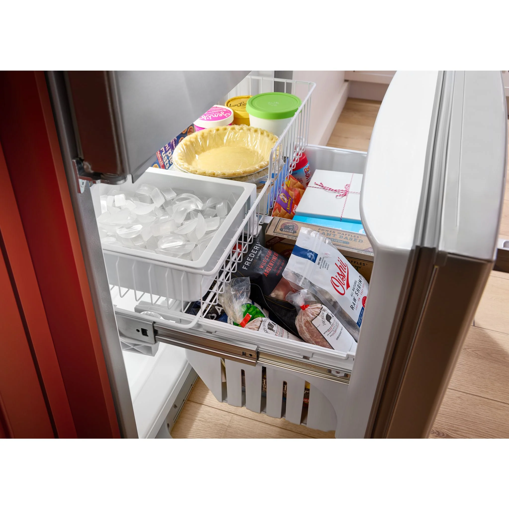 KitchenAid 20 cu. ft. 36-Inch Width Counter-Depth French Door Refrigerator with Interior Dispense -Fingerprint Resistant Stainless Steel (KRFC136RPS) - Image 11
