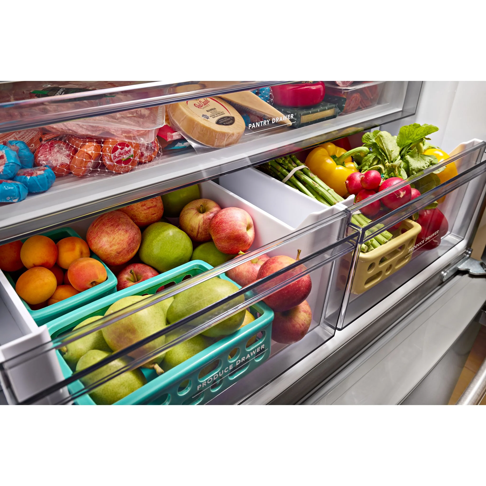 KitchenAid 20 cu. ft. 36-Inch Width Counter-Depth French Door Refrigerator with Interior Dispense -Fingerprint Resistant Stainless Steel (KRFC136RPS) - Image 5