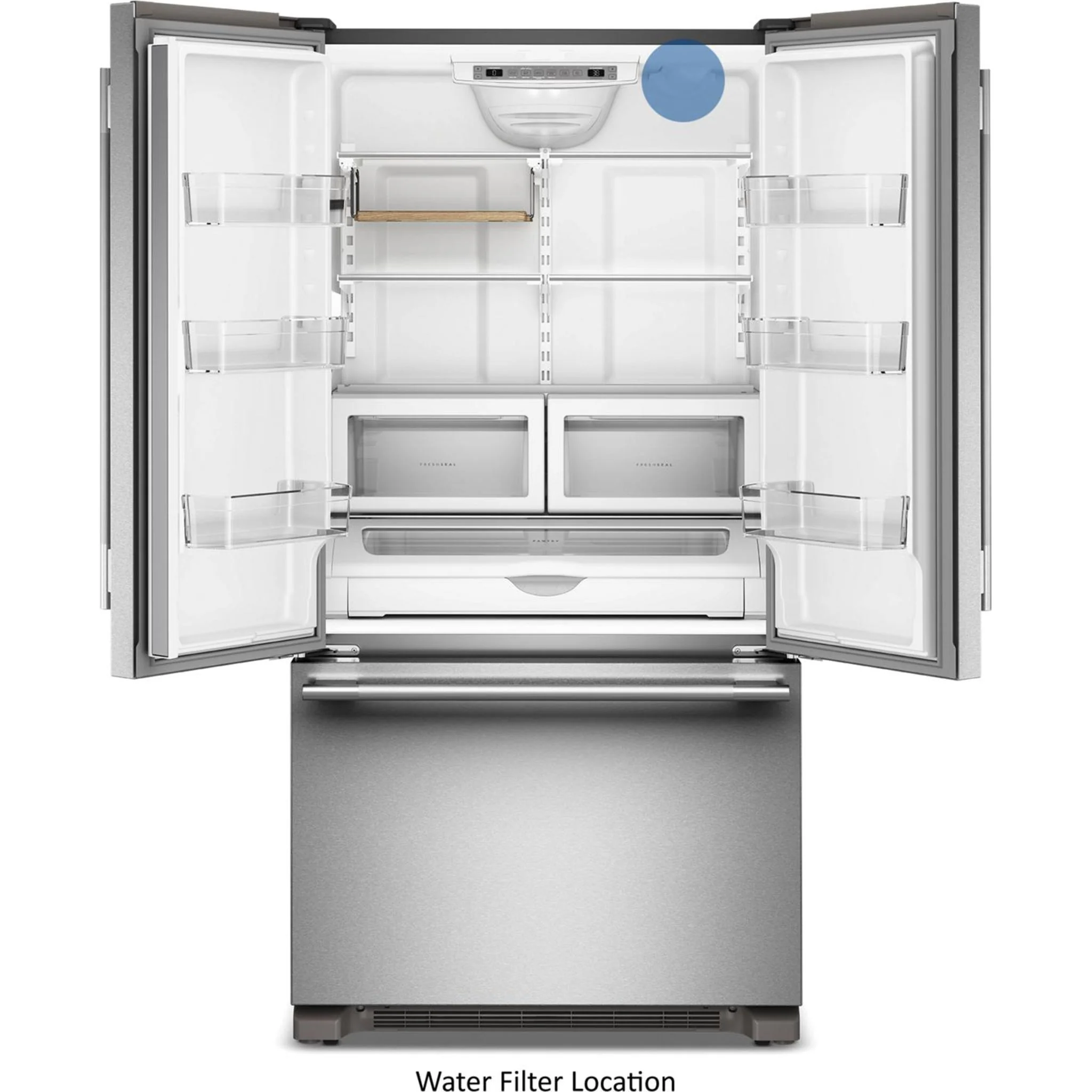 KitchenAid 22 Cu. Ft. 36-Inch Counter-Depth French Door Refrigerator with Internal Water Dispenser -PrintShield Stainless (KRFC136TPS) - Image 10