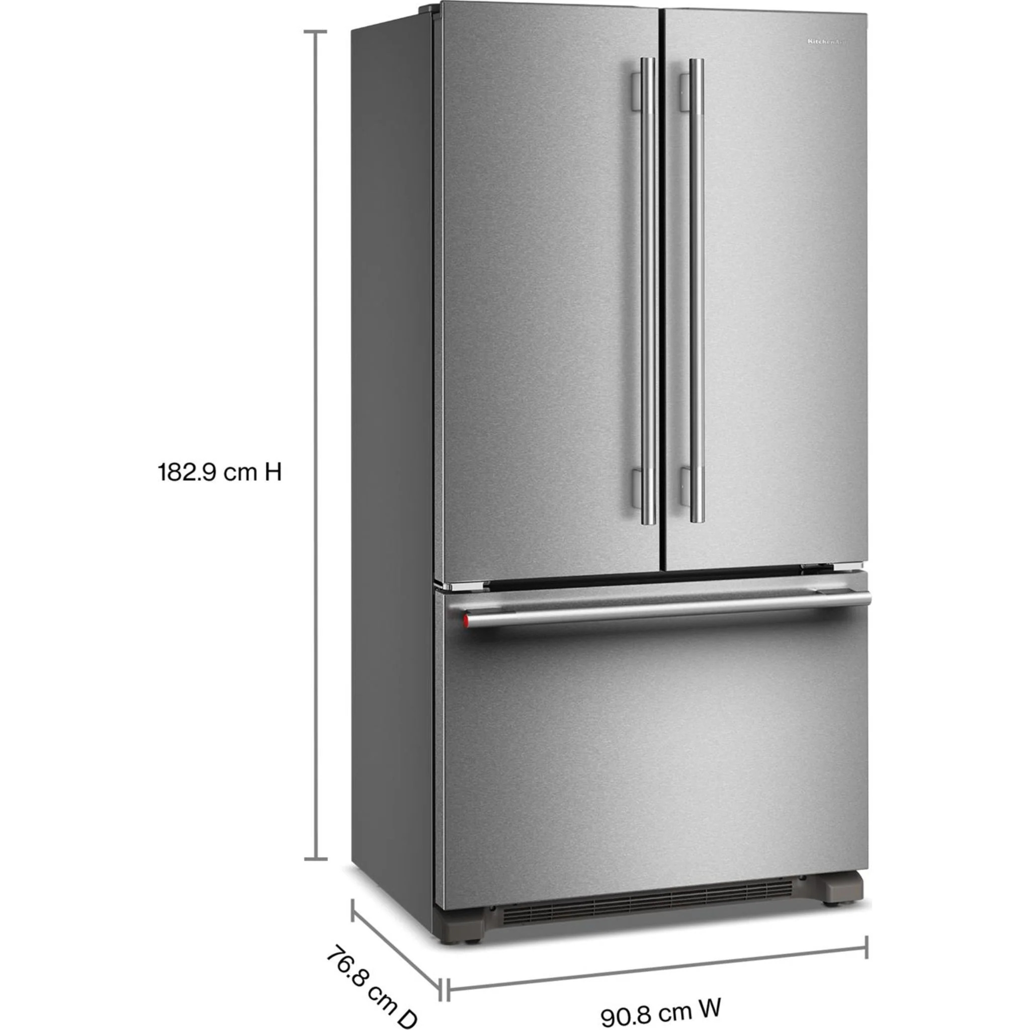 KitchenAid 22 Cu. Ft. 36-Inch Counter-Depth French Door Refrigerator with Internal Water Dispenser -PrintShield Stainless (KRFC136TPS) - Image 12