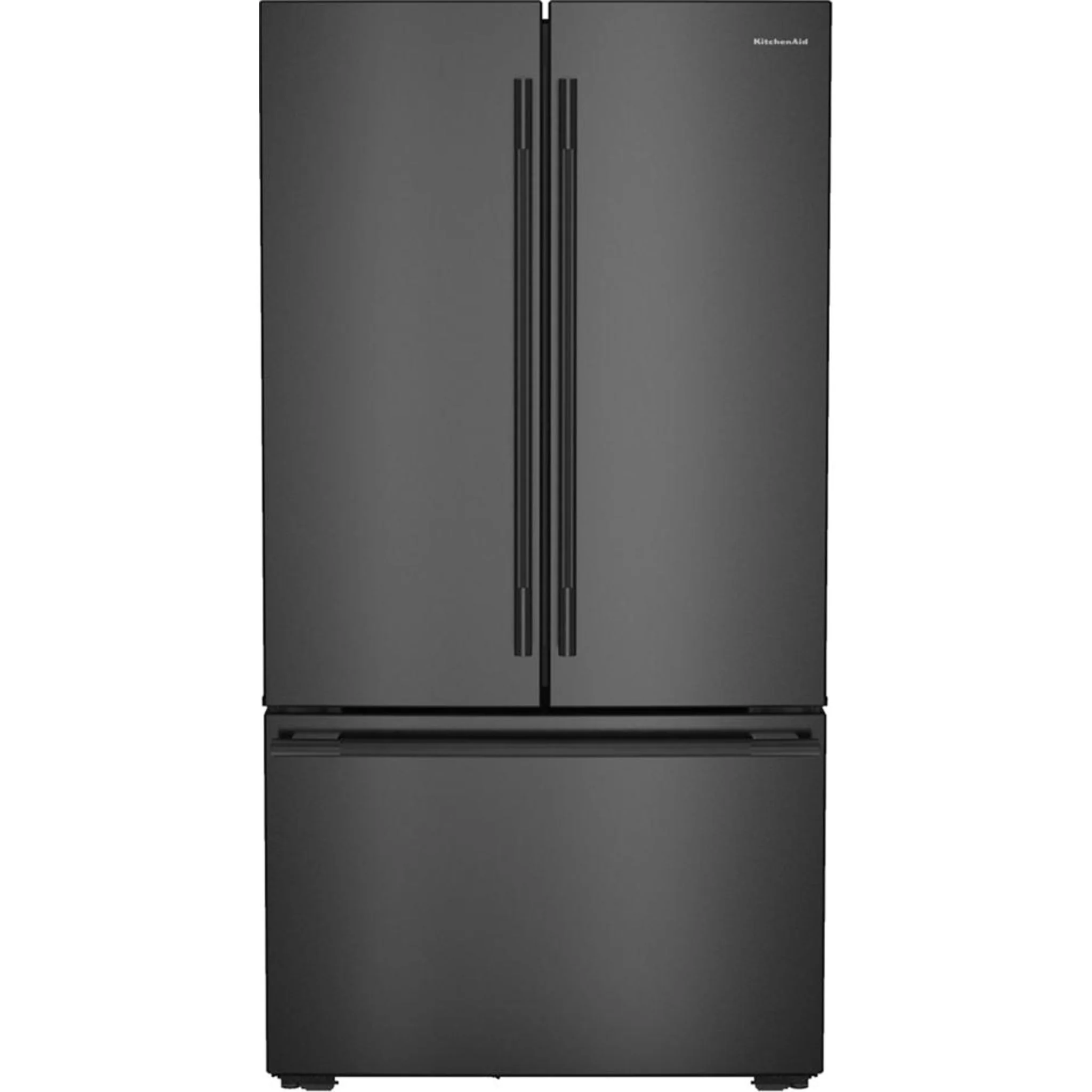 KitchenAid 24 cu. ft. 36-Inch Width Counter-Depth French Door Refrigerator with Interior Dispense -Black Ore (KRFC236SBE)
