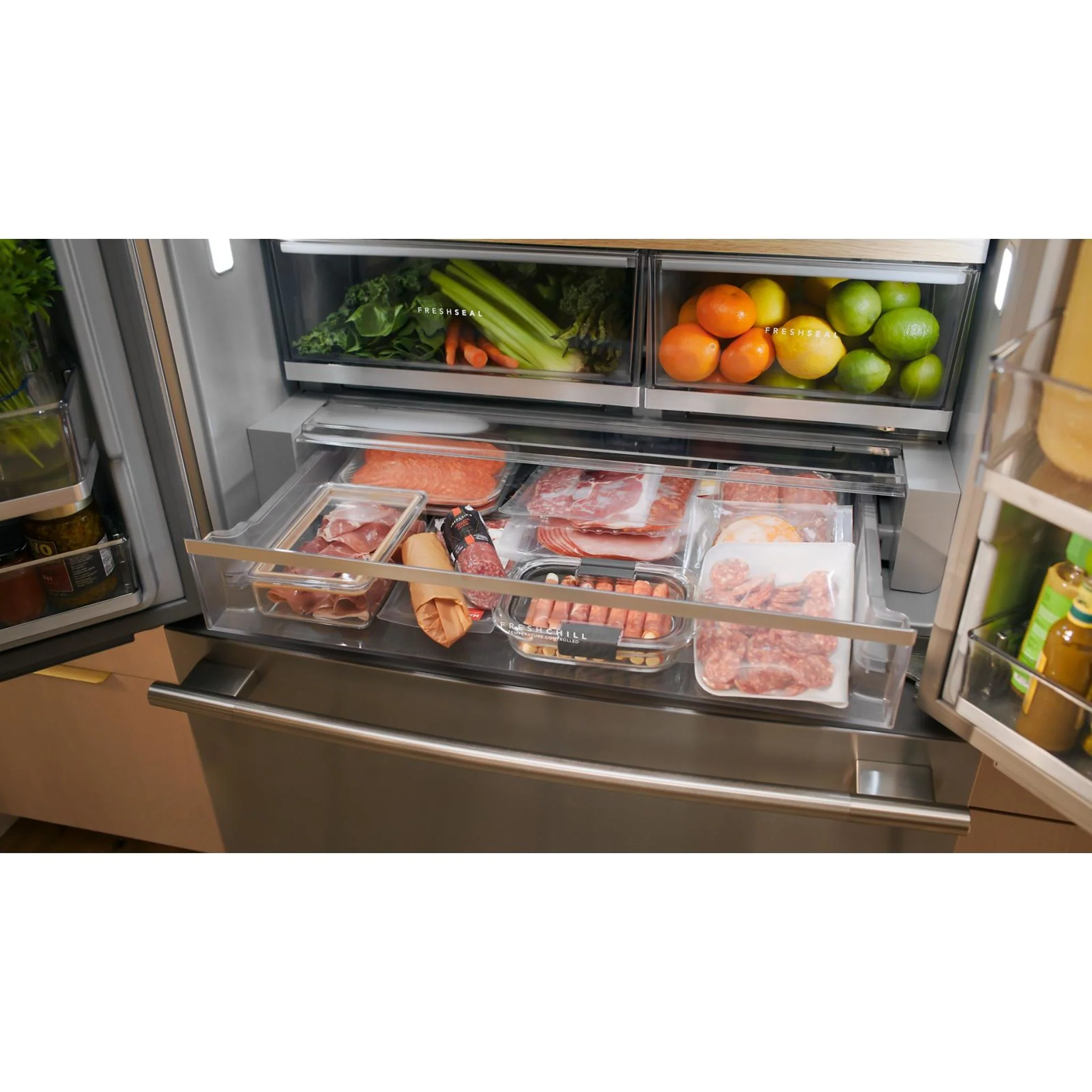 KitchenAid 24 cu. ft. 36-Inch Width Counter-Depth French Door Refrigerator with Interior Dispense -PrintShield Stainless (KRFC236SPS) - Image 14