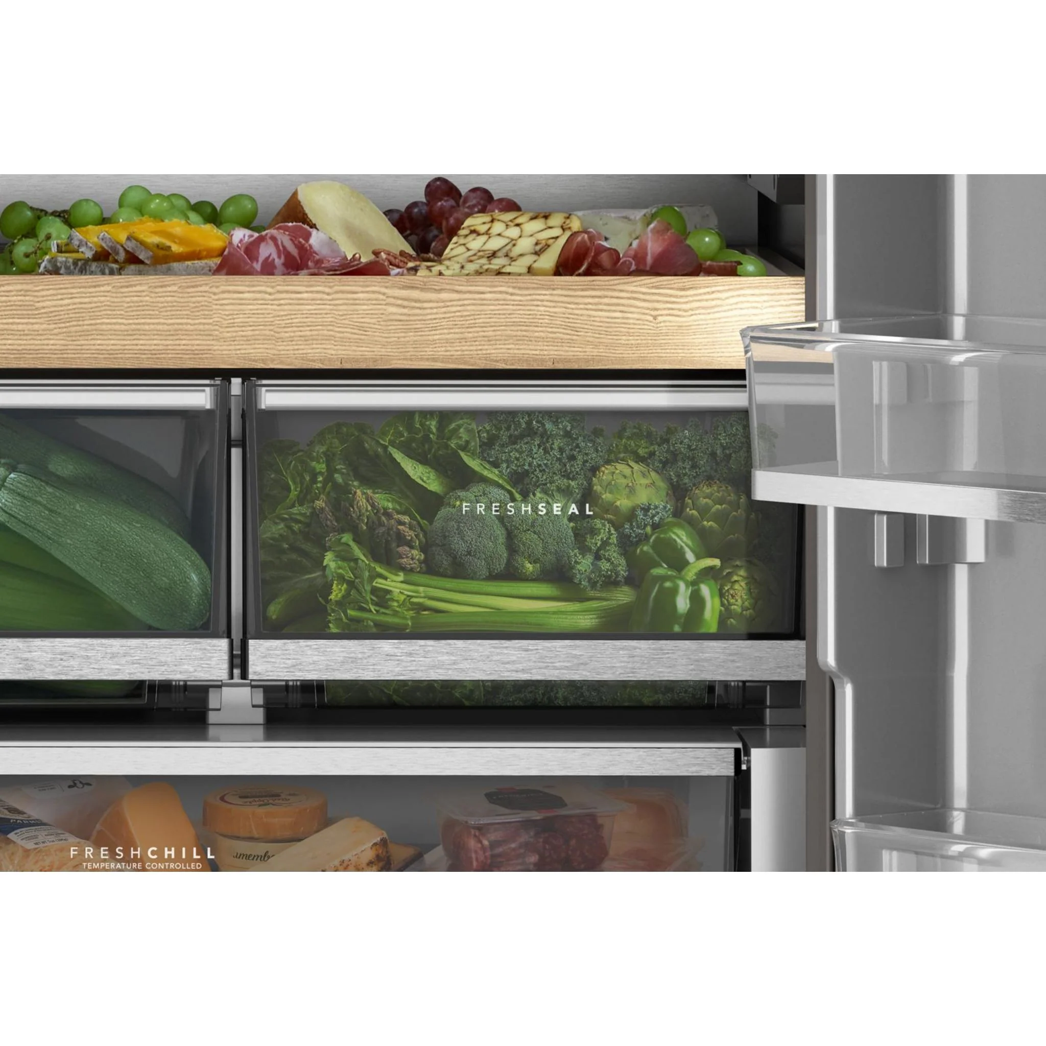 KitchenAid 24 cu. ft. 36-Inch Width Counter-Depth French Door Refrigerator with Interior Dispense -PrintShield Stainless (KRFC236SPS) - Image 9