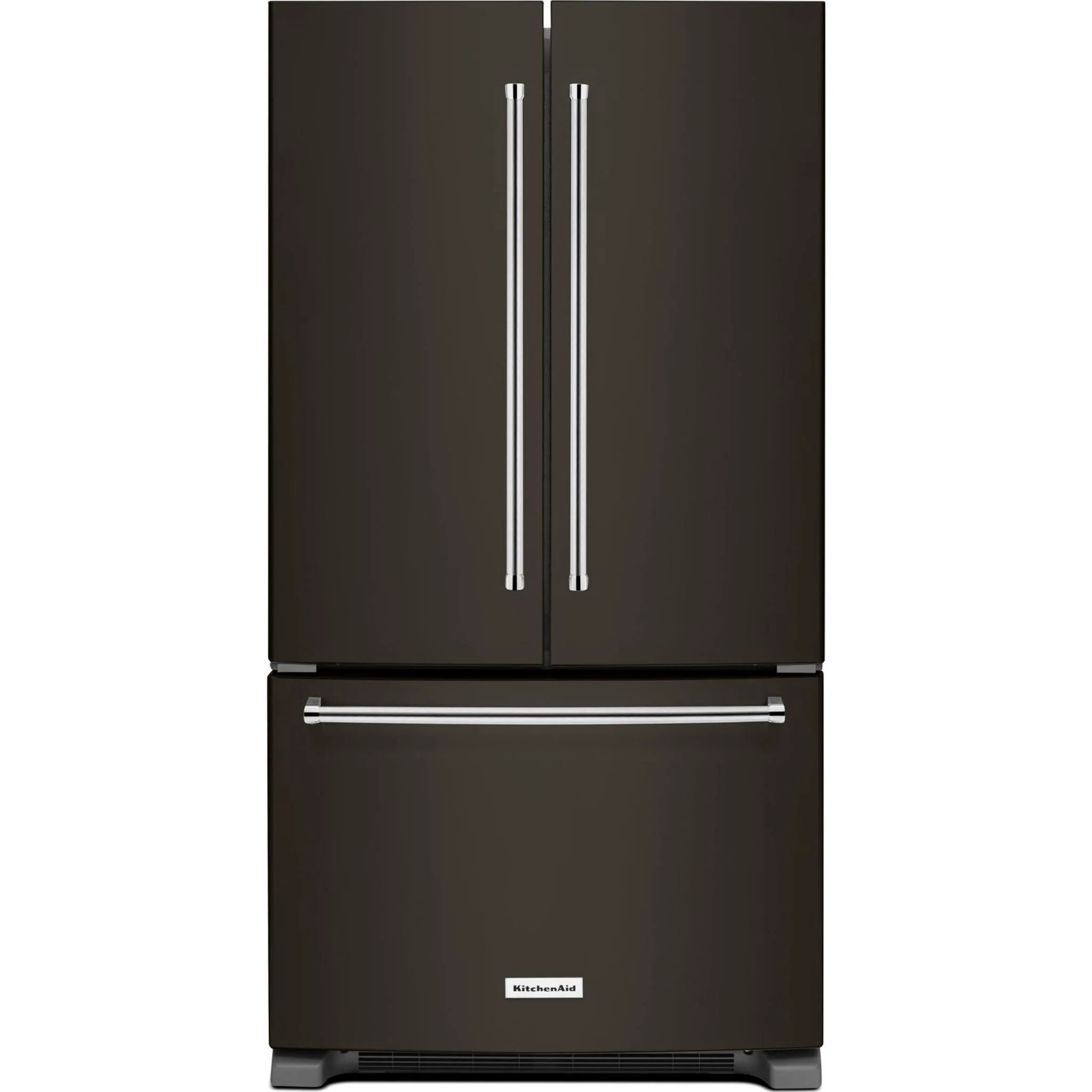KitchenAid 22 cu. ft. 36-Inch Width Counter Depth French Door Refrigerator with Interior Dispense and PrintShieldFinish -Black Stainless (KRFC302EBS) - Image 3