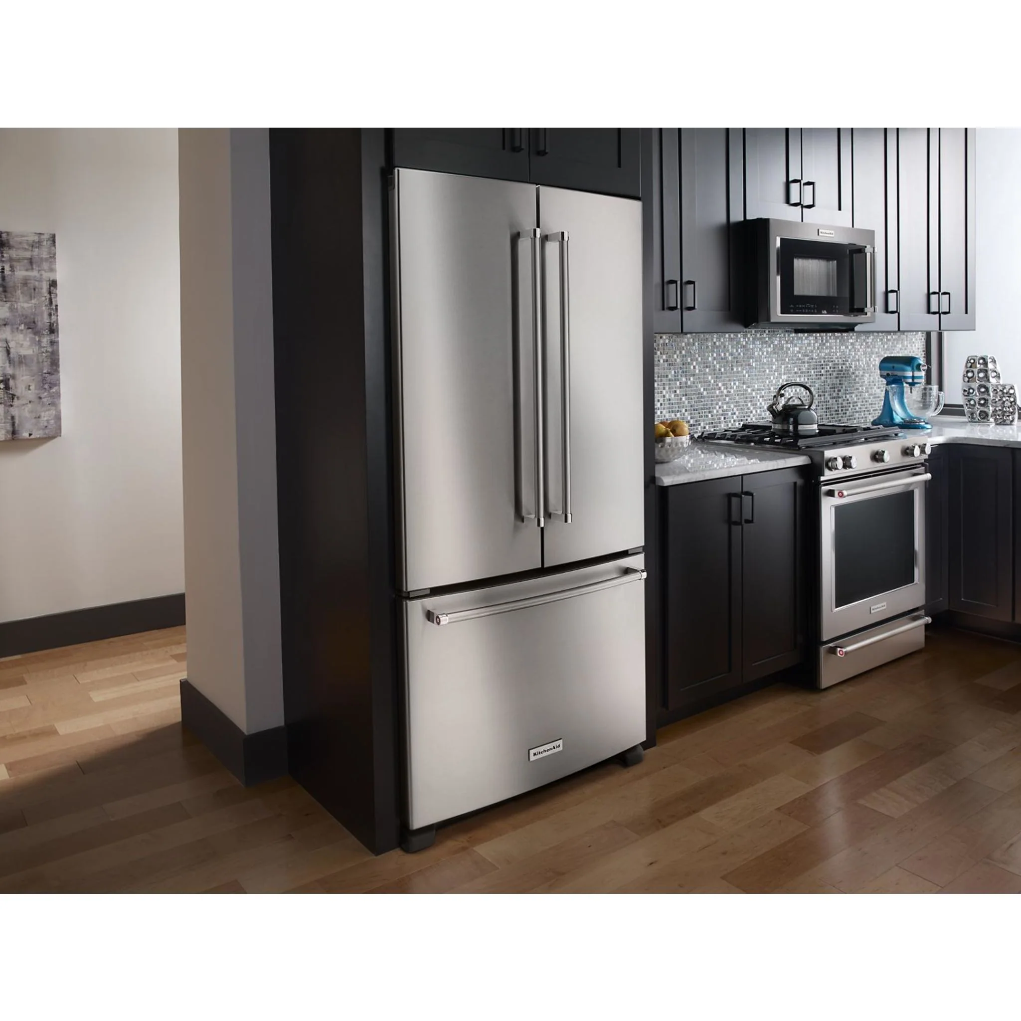 KitchenAid 22 cu.ft. 36-Inch Width Counter Depth French Door Refrigerator with Interior Dispense -Stainless Steel (KRFC302ESS) - Image 37