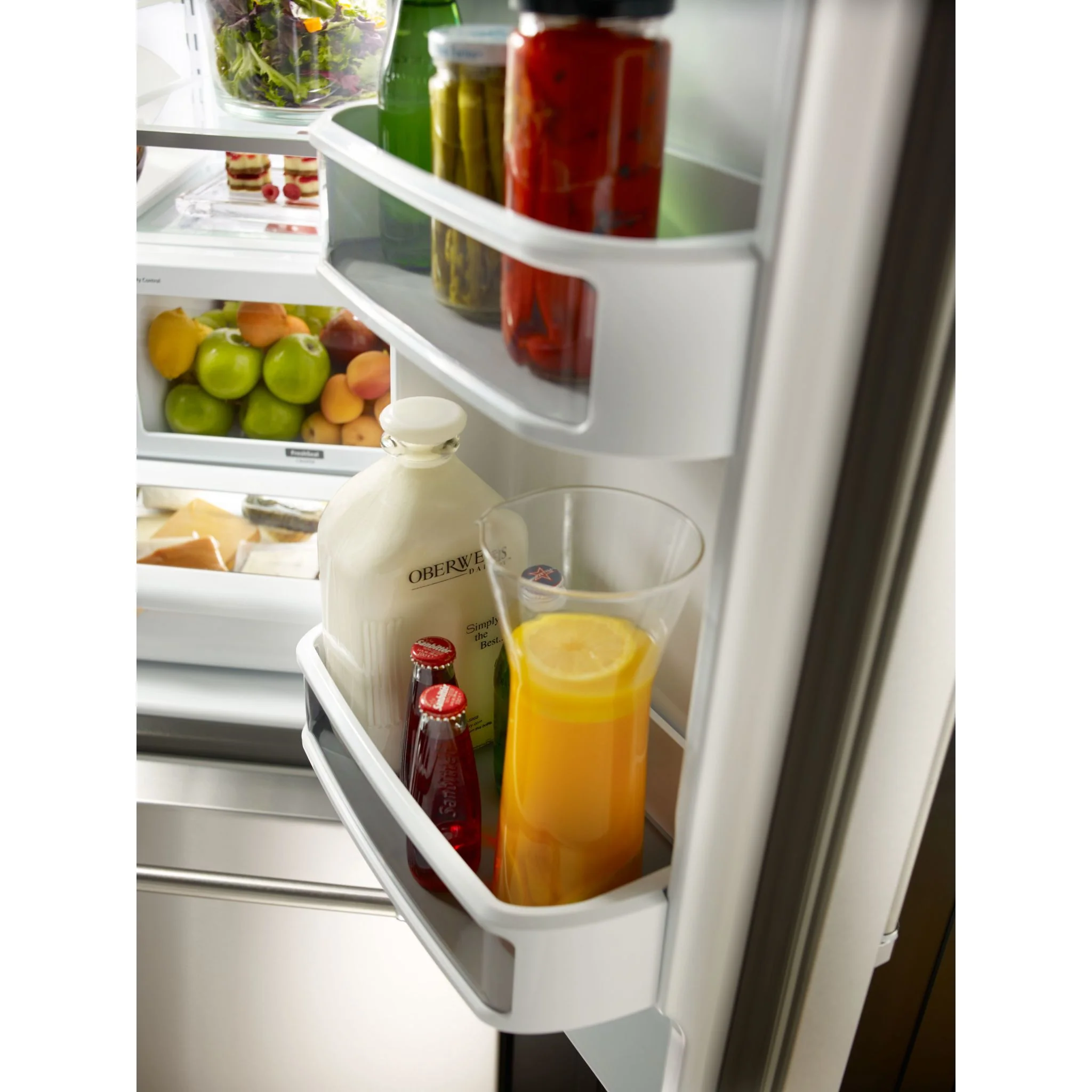 KitchenAid 22 cu.ft. 36-Inch Width Counter Depth French Door Refrigerator with Interior Dispense -Stainless Steel (KRFC302ESS) - Image 5